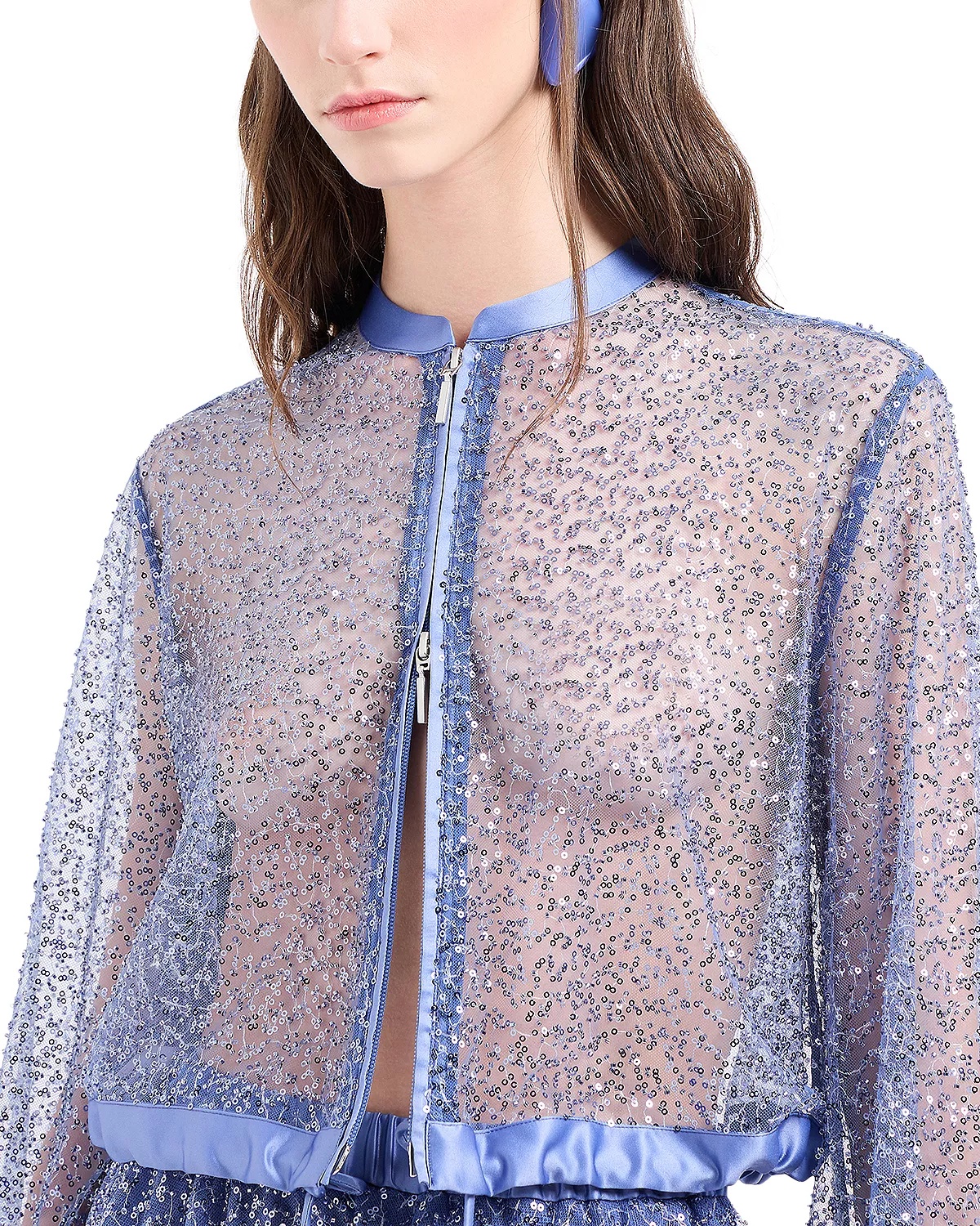 Sheer Sequin Jacket - 1