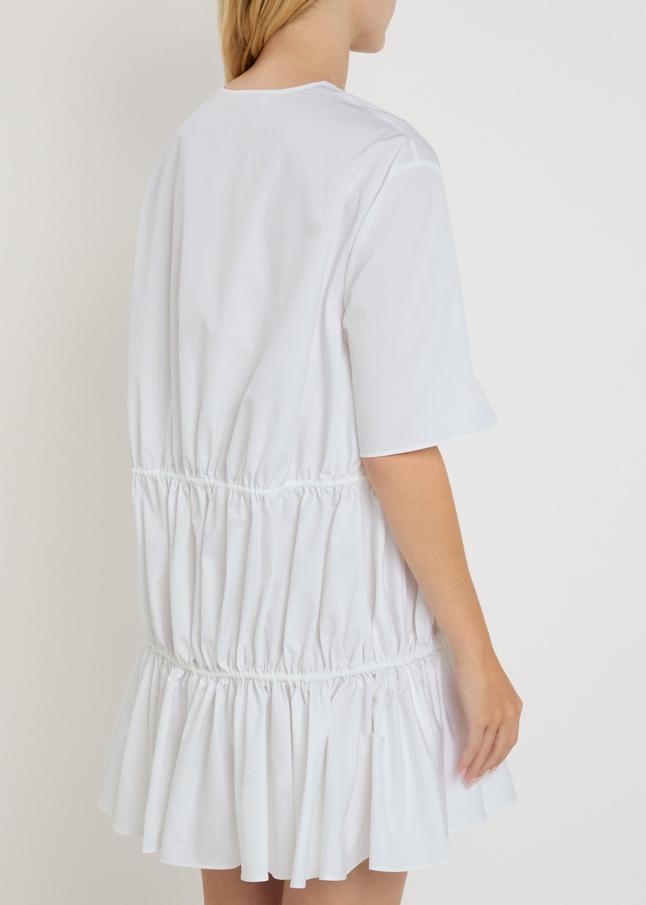 Alaïa Brushed Cotton-poplin Mini Dress - 3