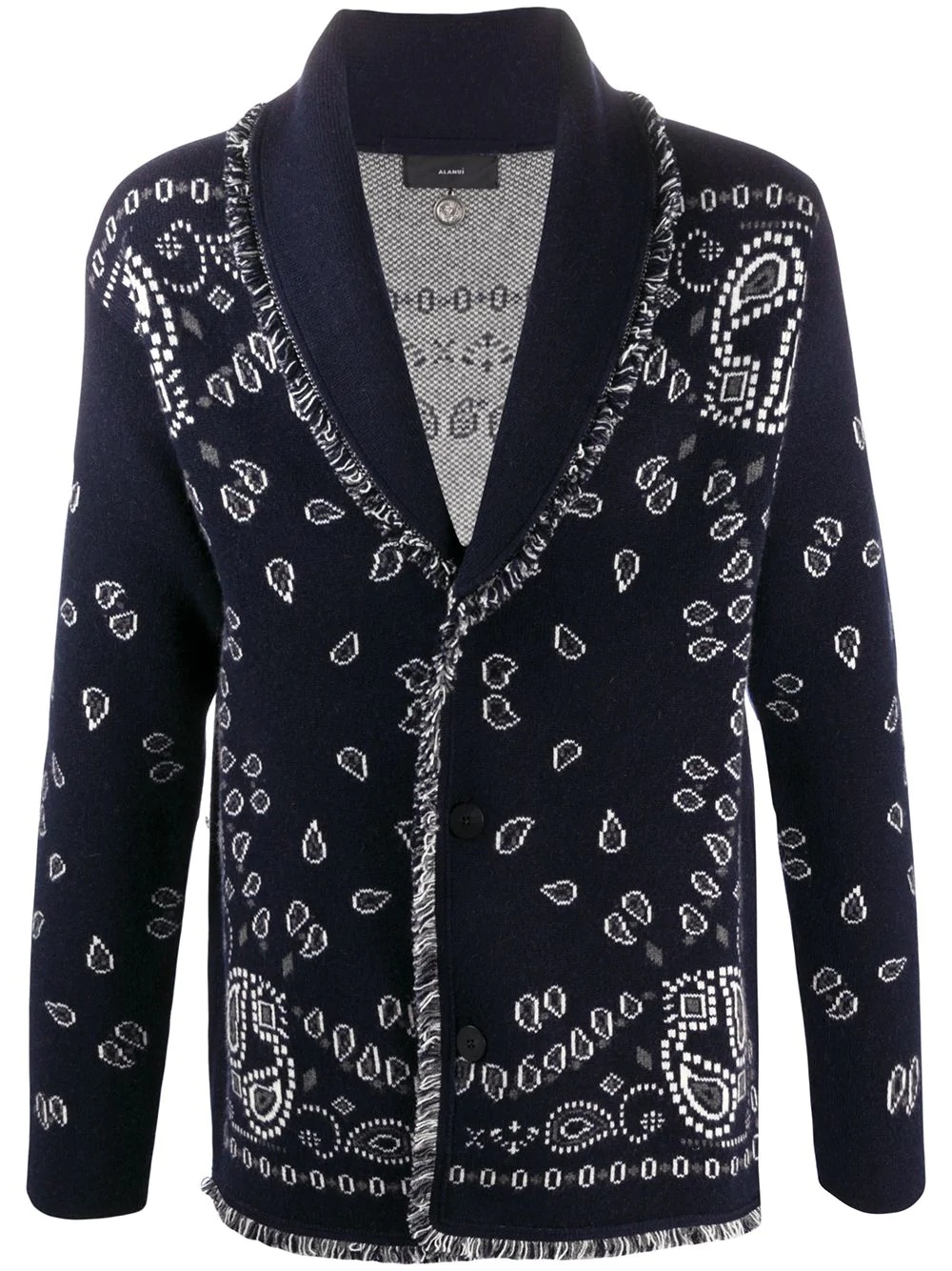 paisley cashmere cardigan - 1