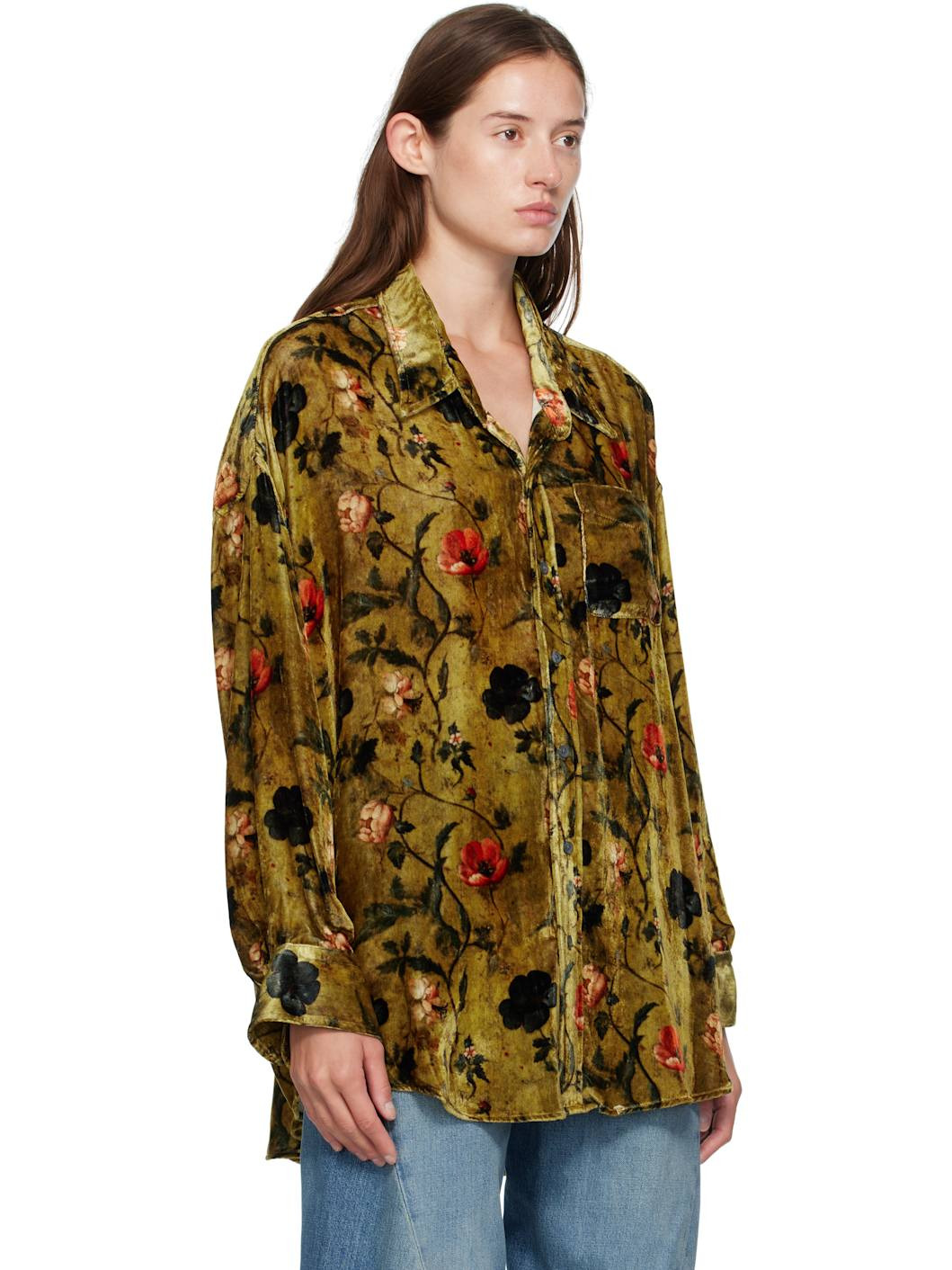 Yellow Drop Neck Shirt - 2