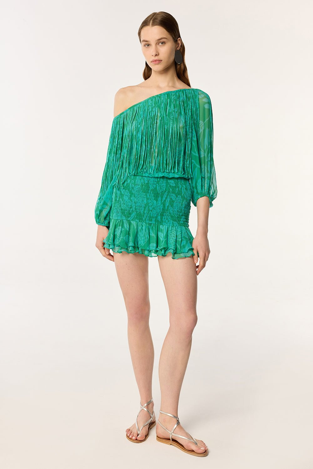 Mini Dress Clementine - Mint Macro Stelis - 2