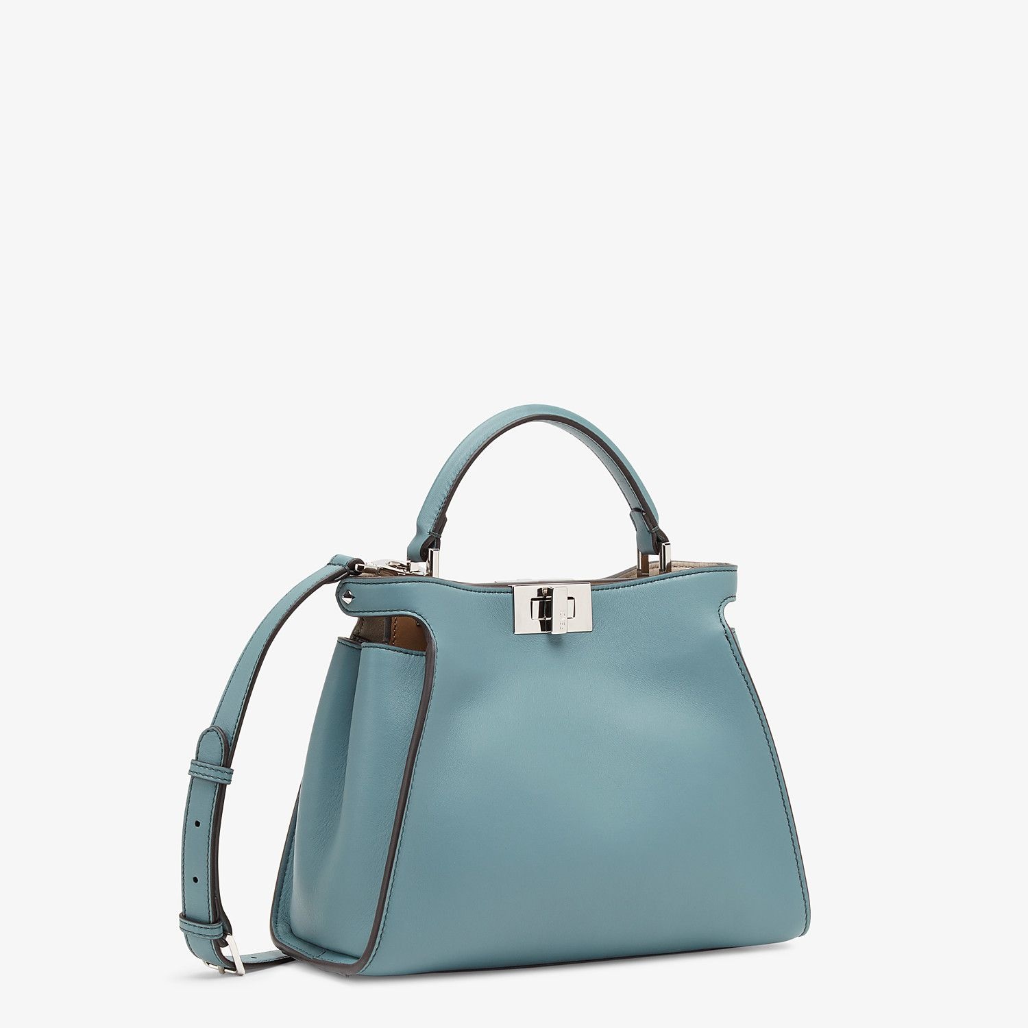 Pale blue leather bag - 3