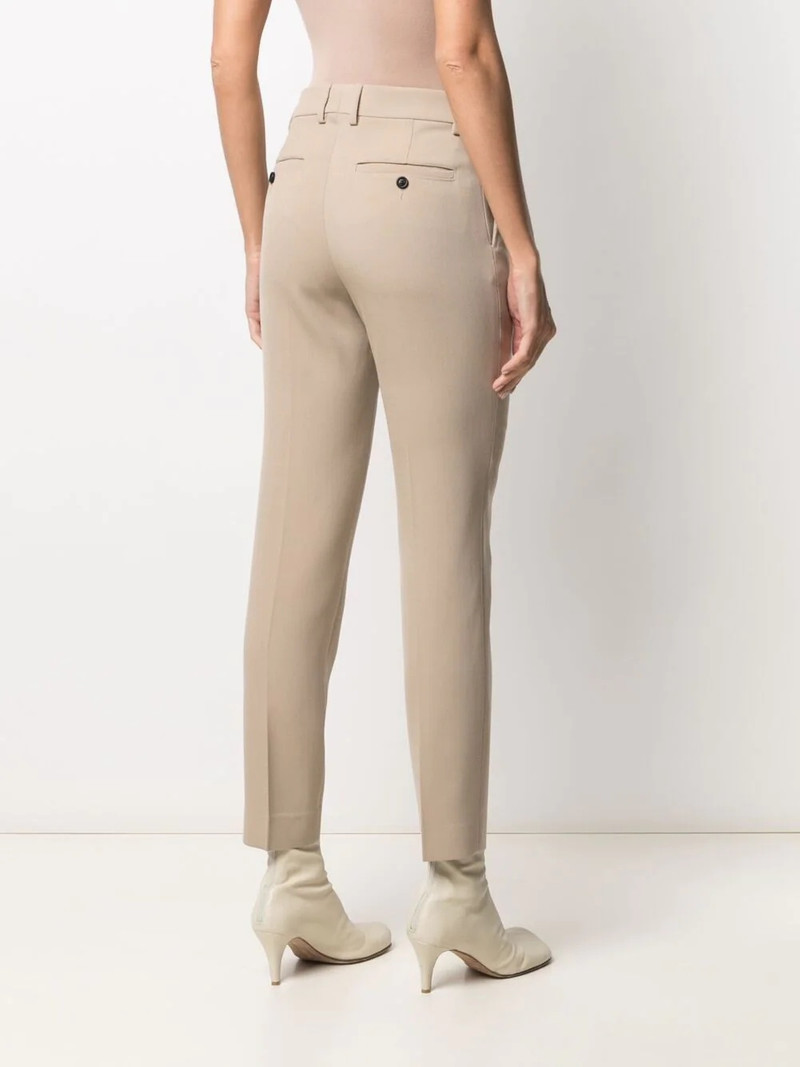 high-waisted slim-fit trousers 4