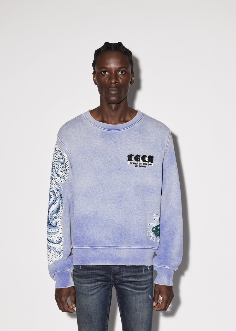 AMIRI T.G.C.W. CRYSTAL KOI WAVE CREWNECK outlook