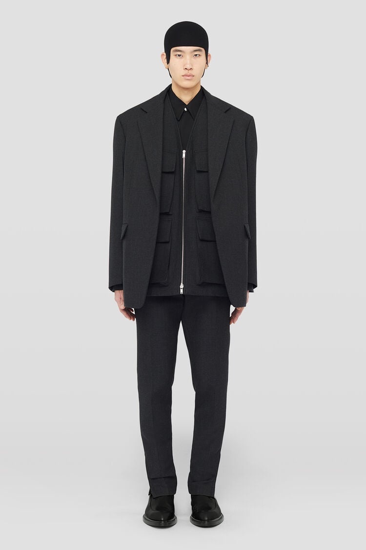 ジャケット Jil Sander FW21 TAILORED BLAZER (JSWT135110_WT20040F109) Jil Sander Men's Solid Suit Jacket | Neiman Marcus