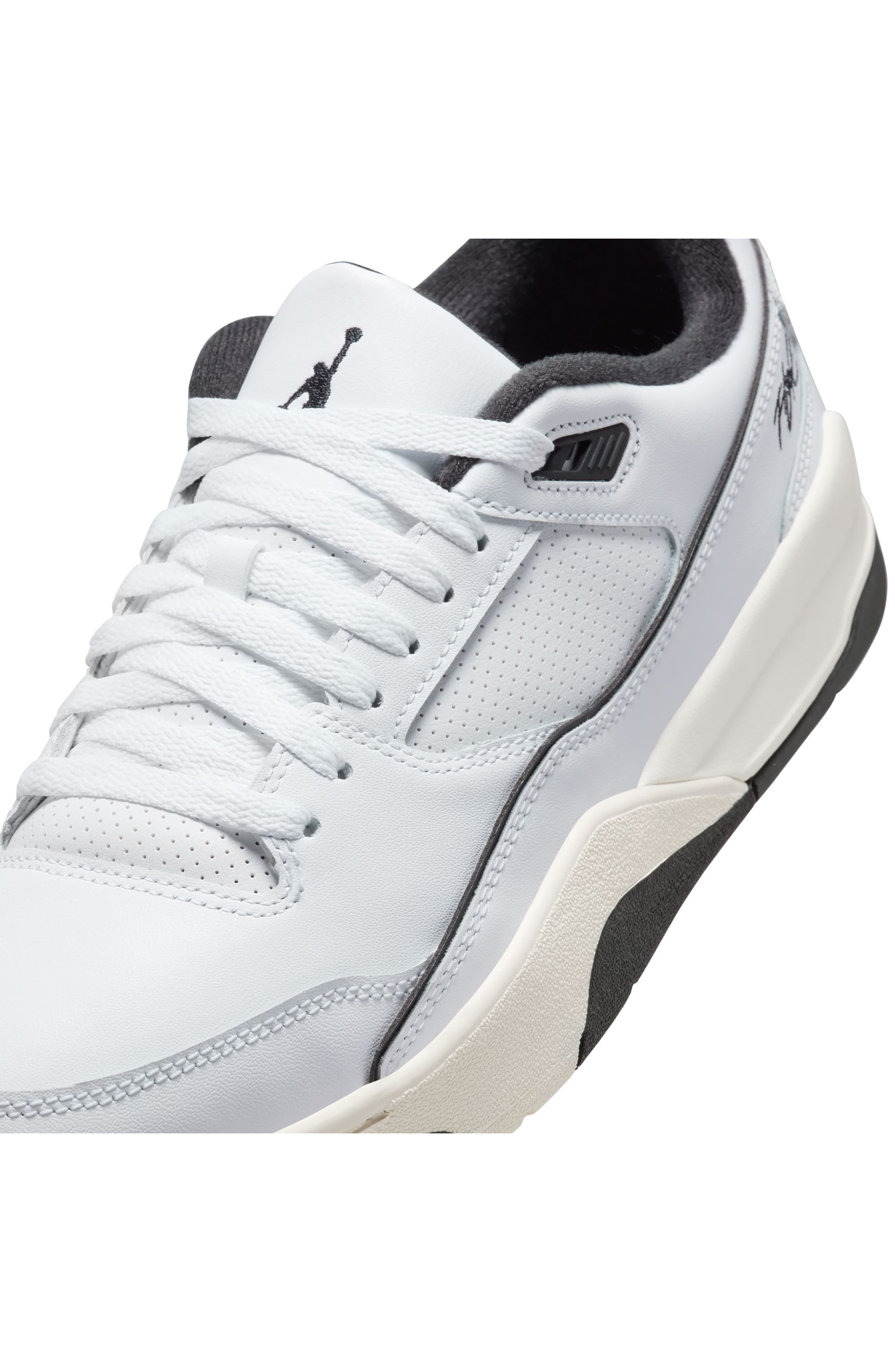 Nike Jordan Flight Court Sneaker in White/Black/Sail at Nordstrom - 8