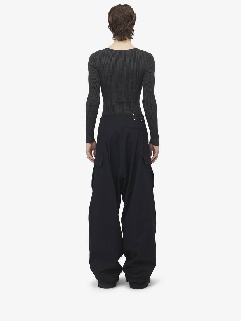 Pleated Cargo Trousers - 4