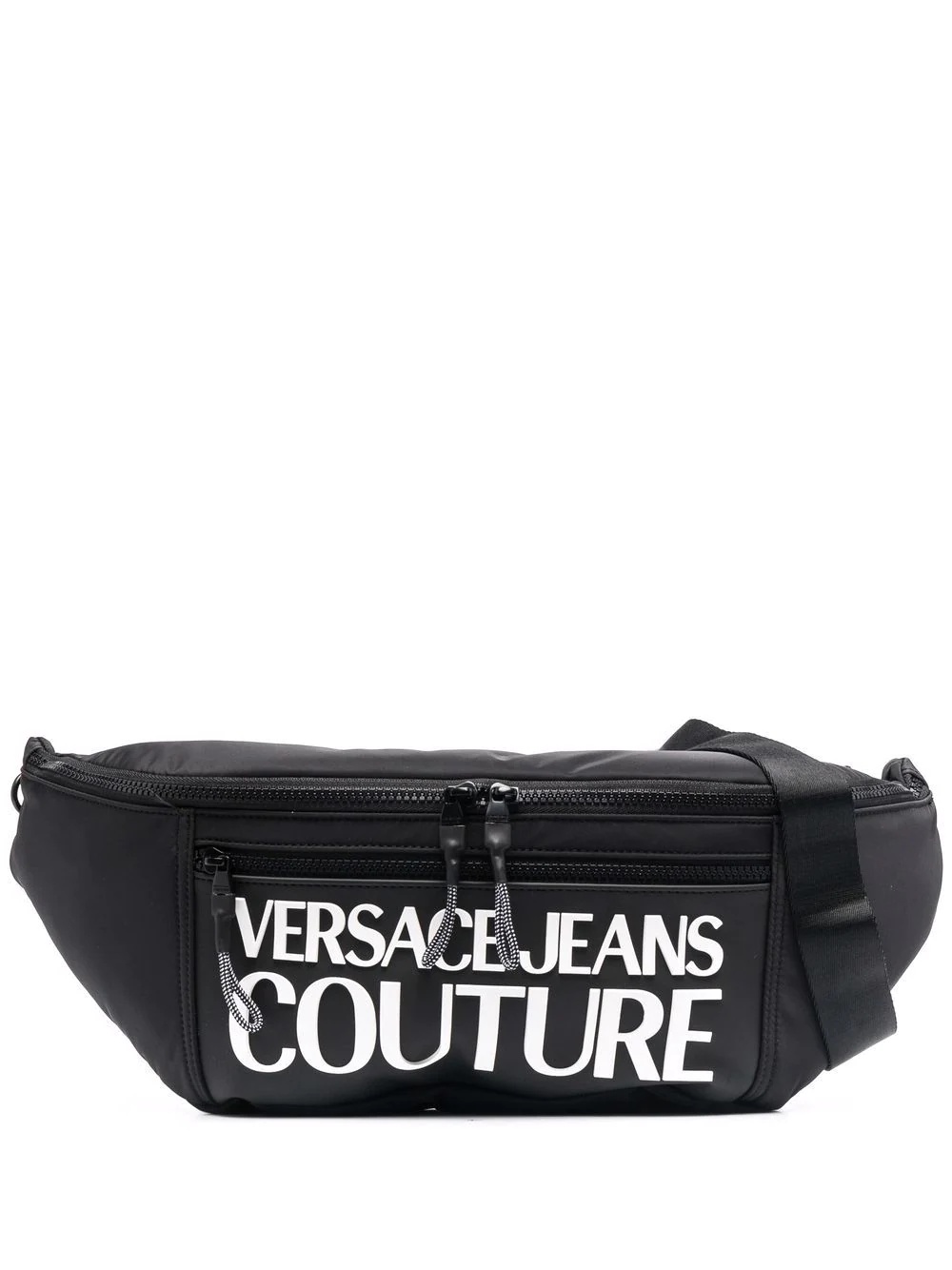 logo-print faux-leather belt bag - 1