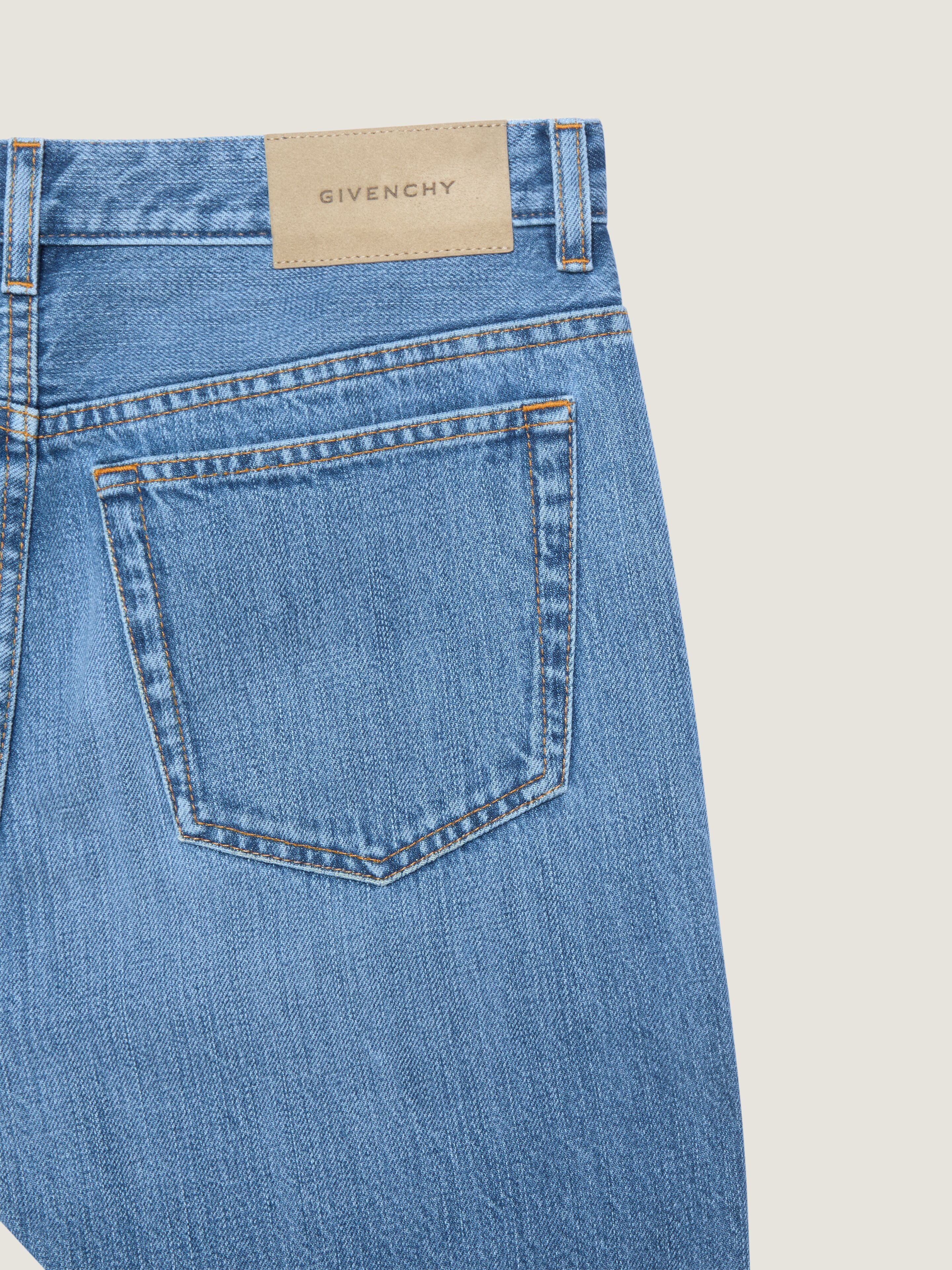 STRAIGHT PANTS IN WASHED DENIM - 4