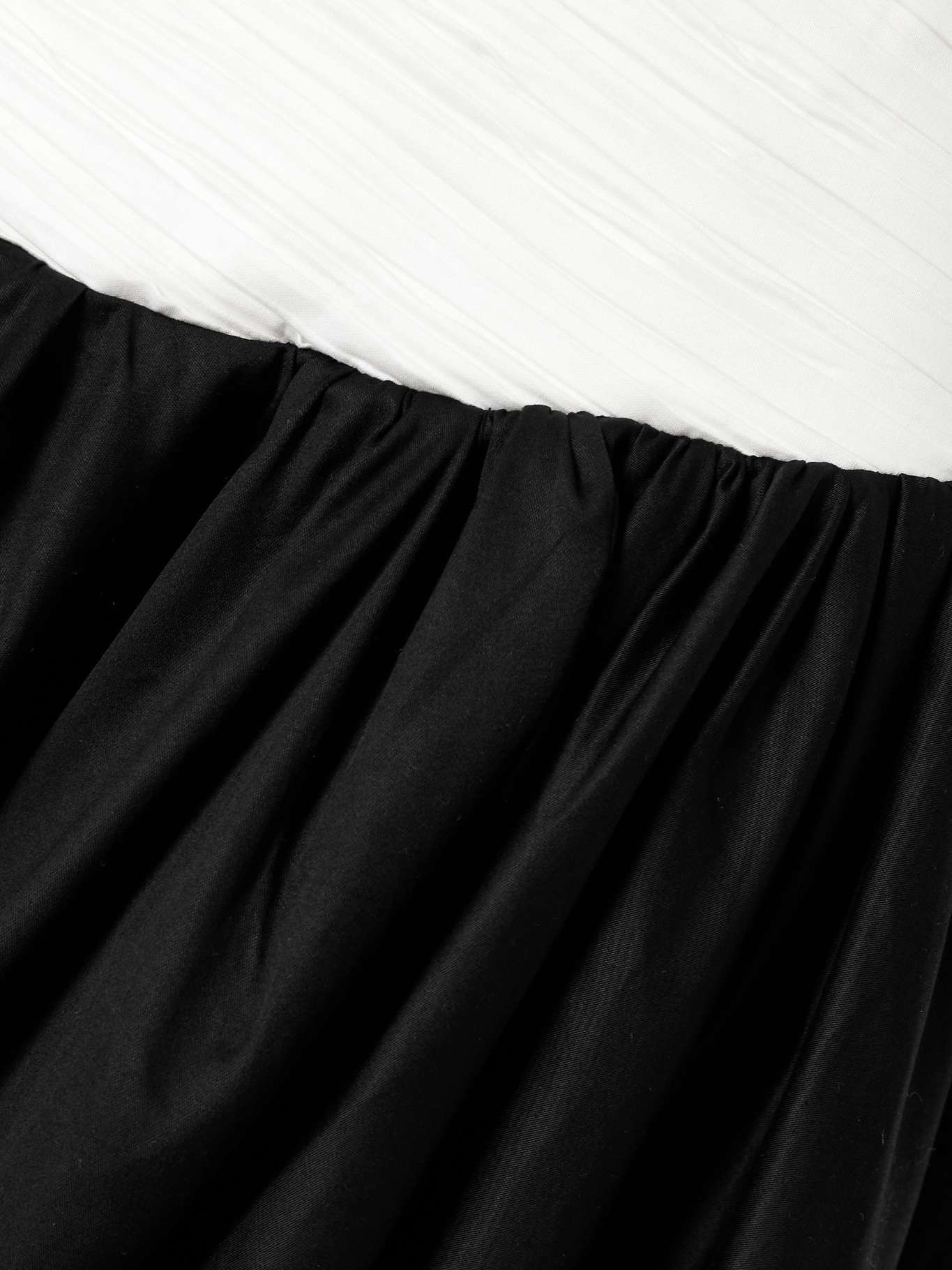 Violette strapless ruched cotton-poplin gown Black - 4