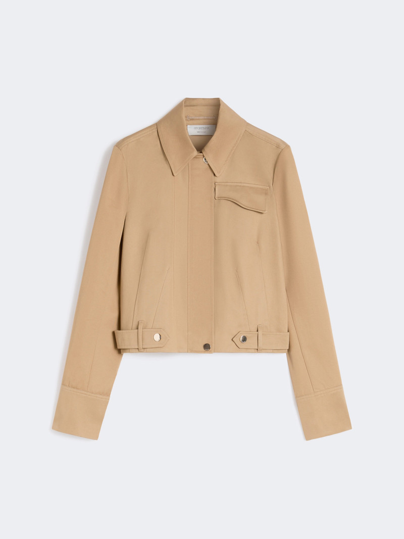 FINANZA Boxy cotton jacket - BISCUIT 1