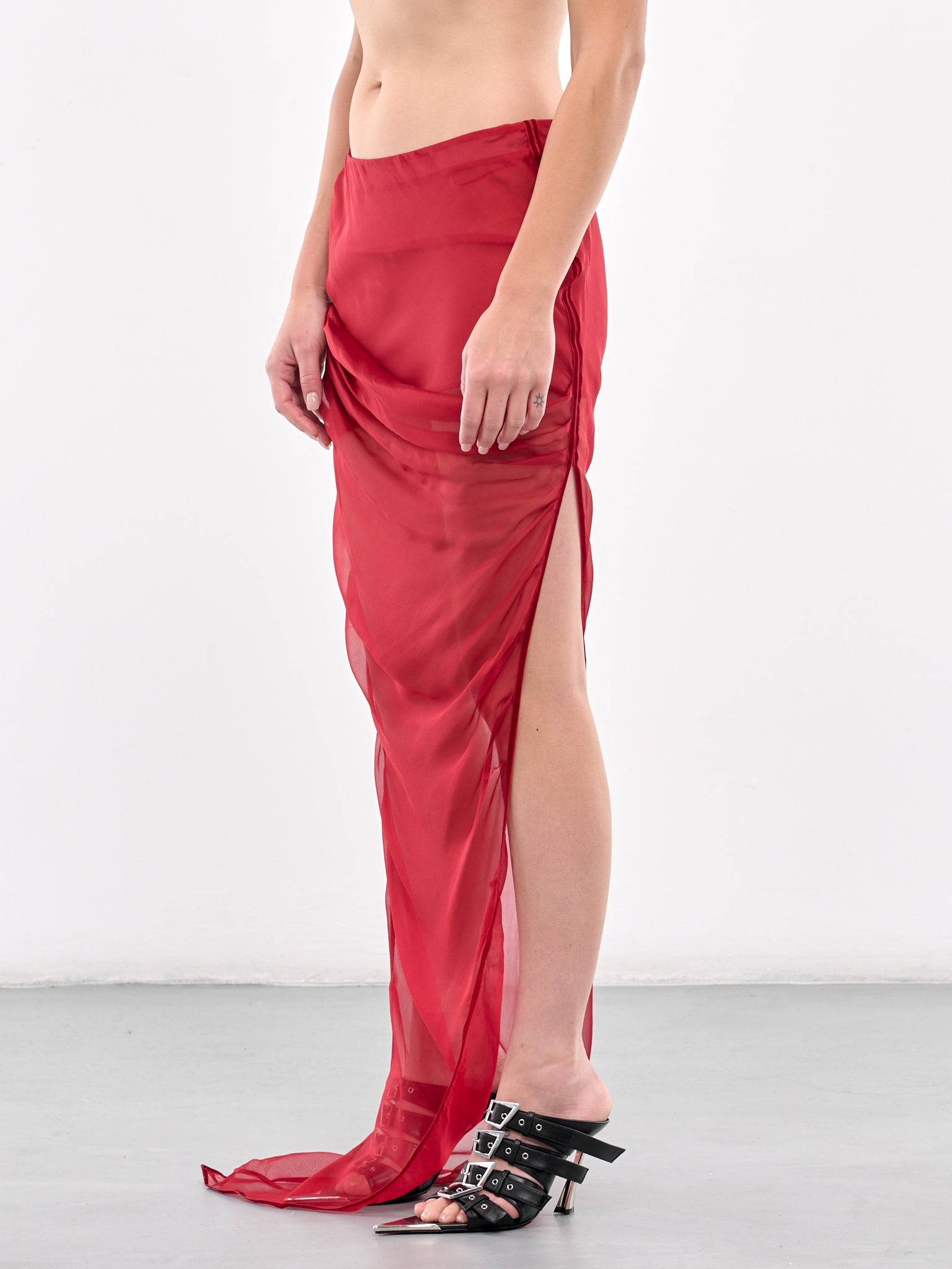 High Slit Midi Skirt - 2