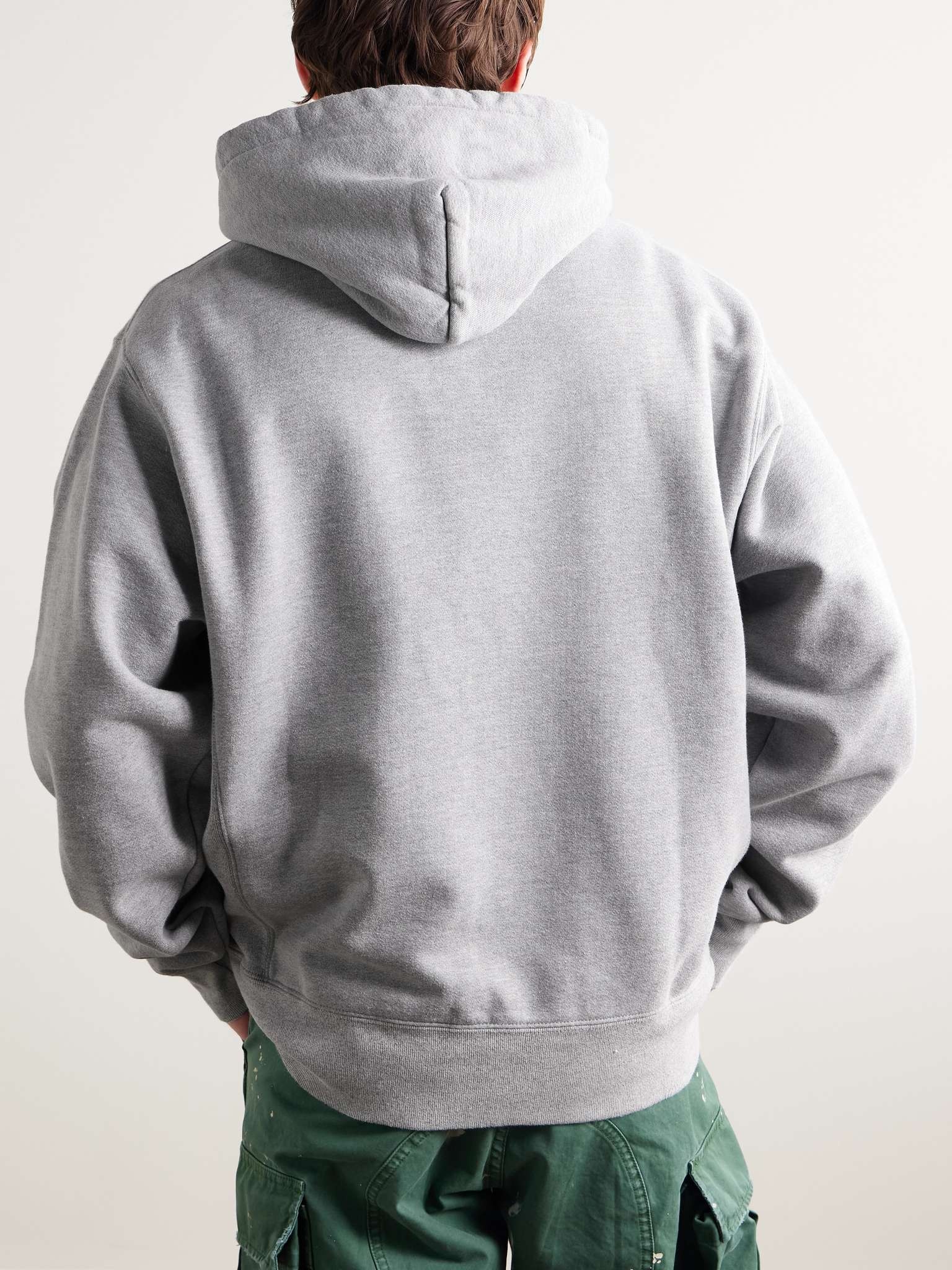 Logo-Print Cotton-Blend Jersey Hoodie - 3