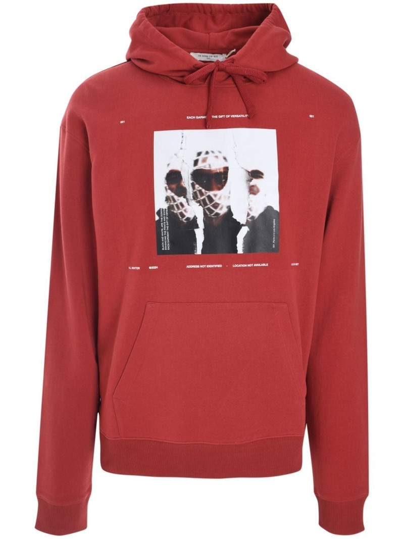 graphic-print cotton hoodie 1