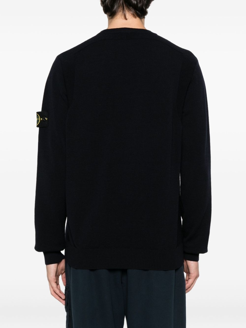 logo-patch crew-neck sweater - 4