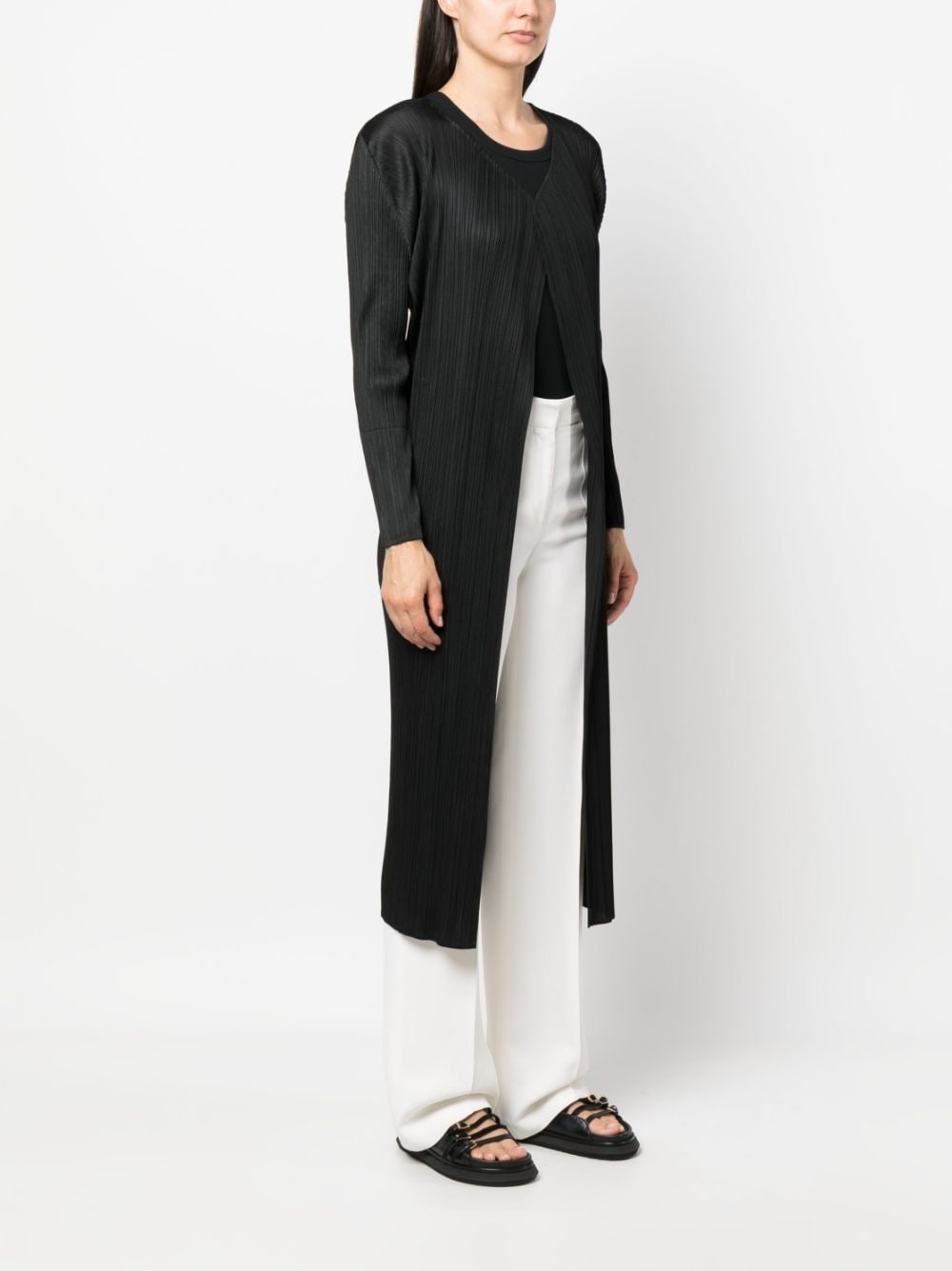 Monthly Colors plissé single-breasted coat - 3