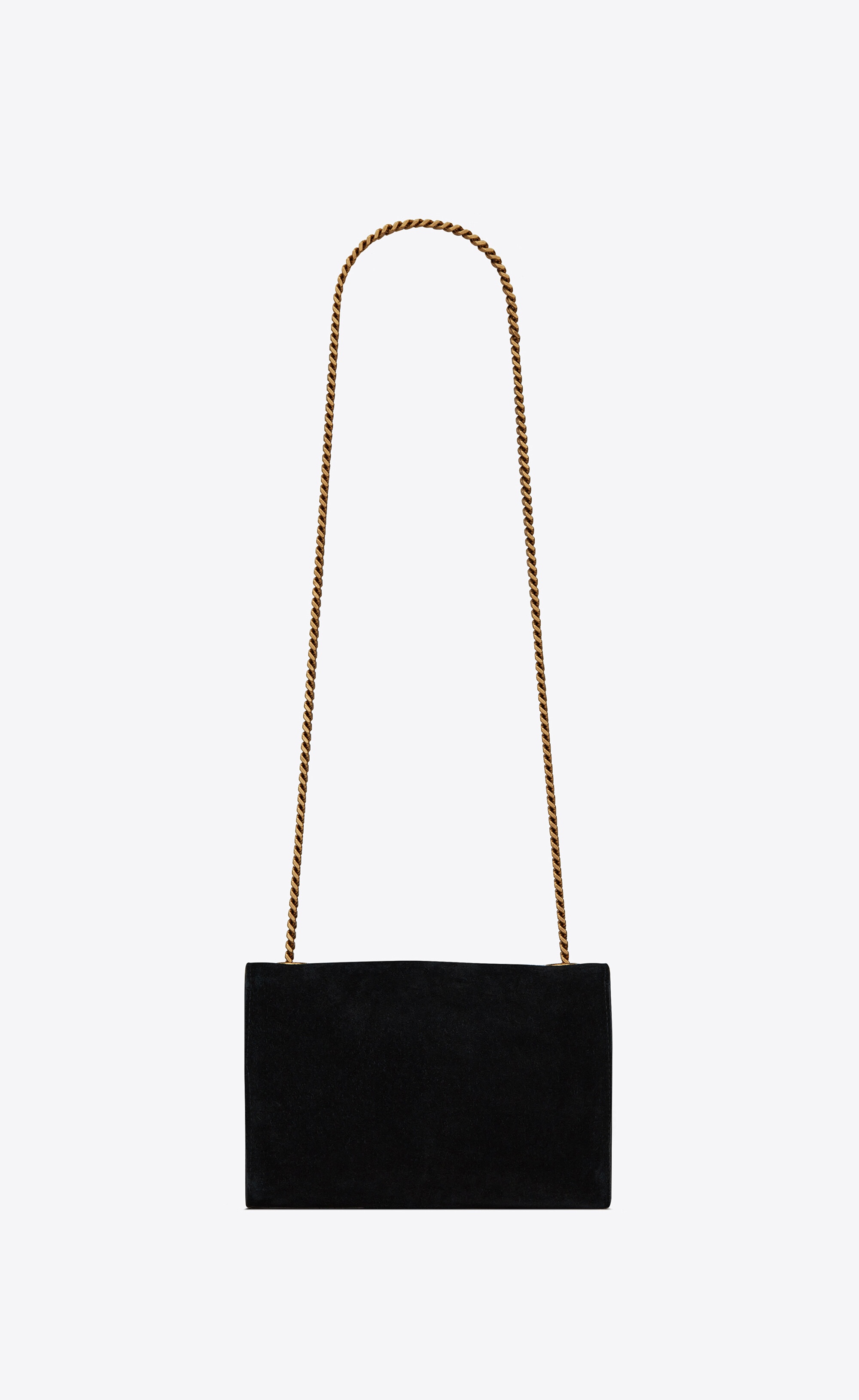 kate small supple/reversible chain bag in suede and leather - 4