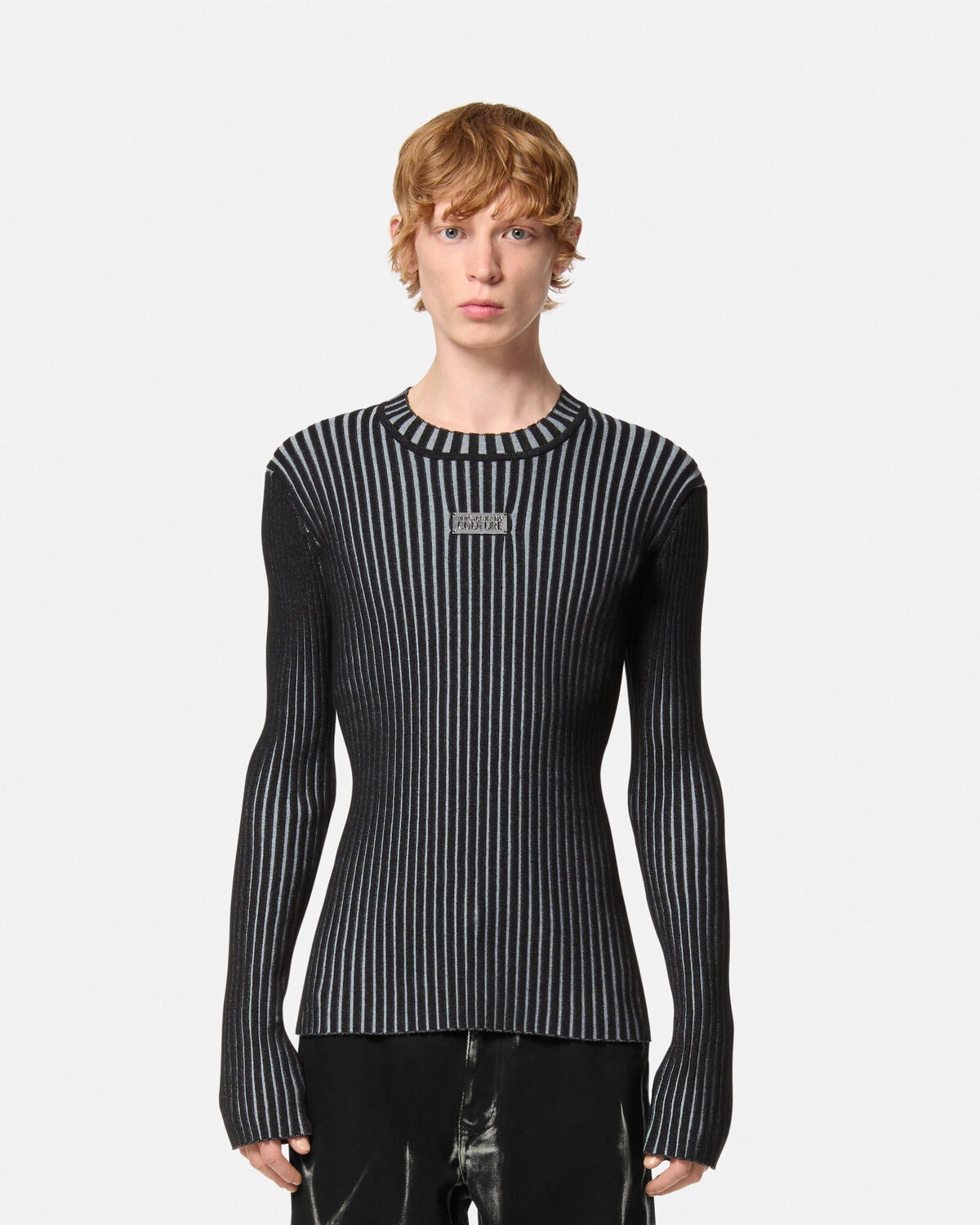Logo Slim-Fit Ribbed Sweater - 4