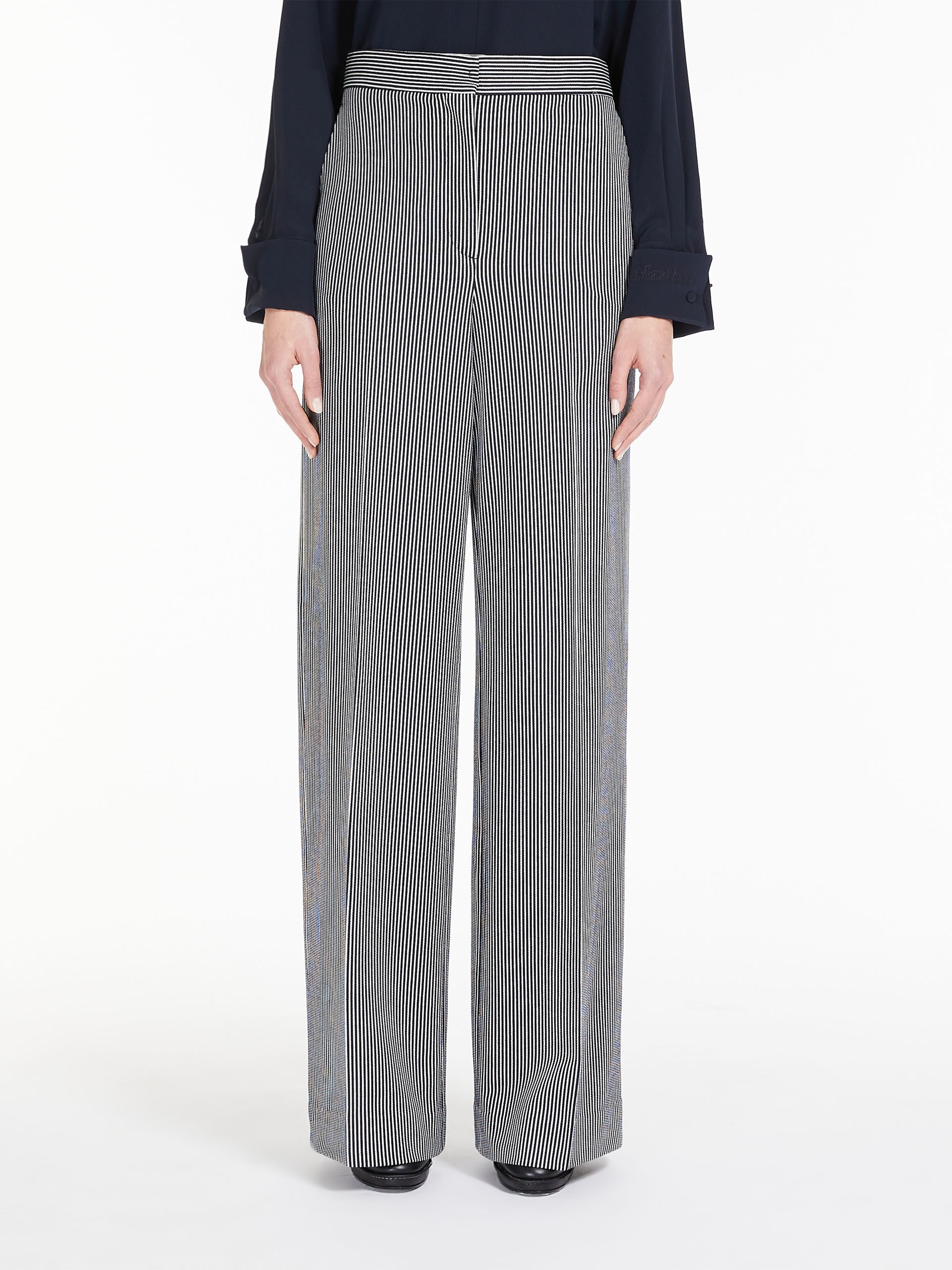 ANFORA Pinstripe stretch jersey trousers - 3
