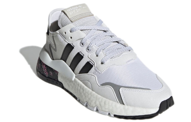 (WMNS) adidas Originals Nite Jogger 'White Black Gray' H01735 - 3