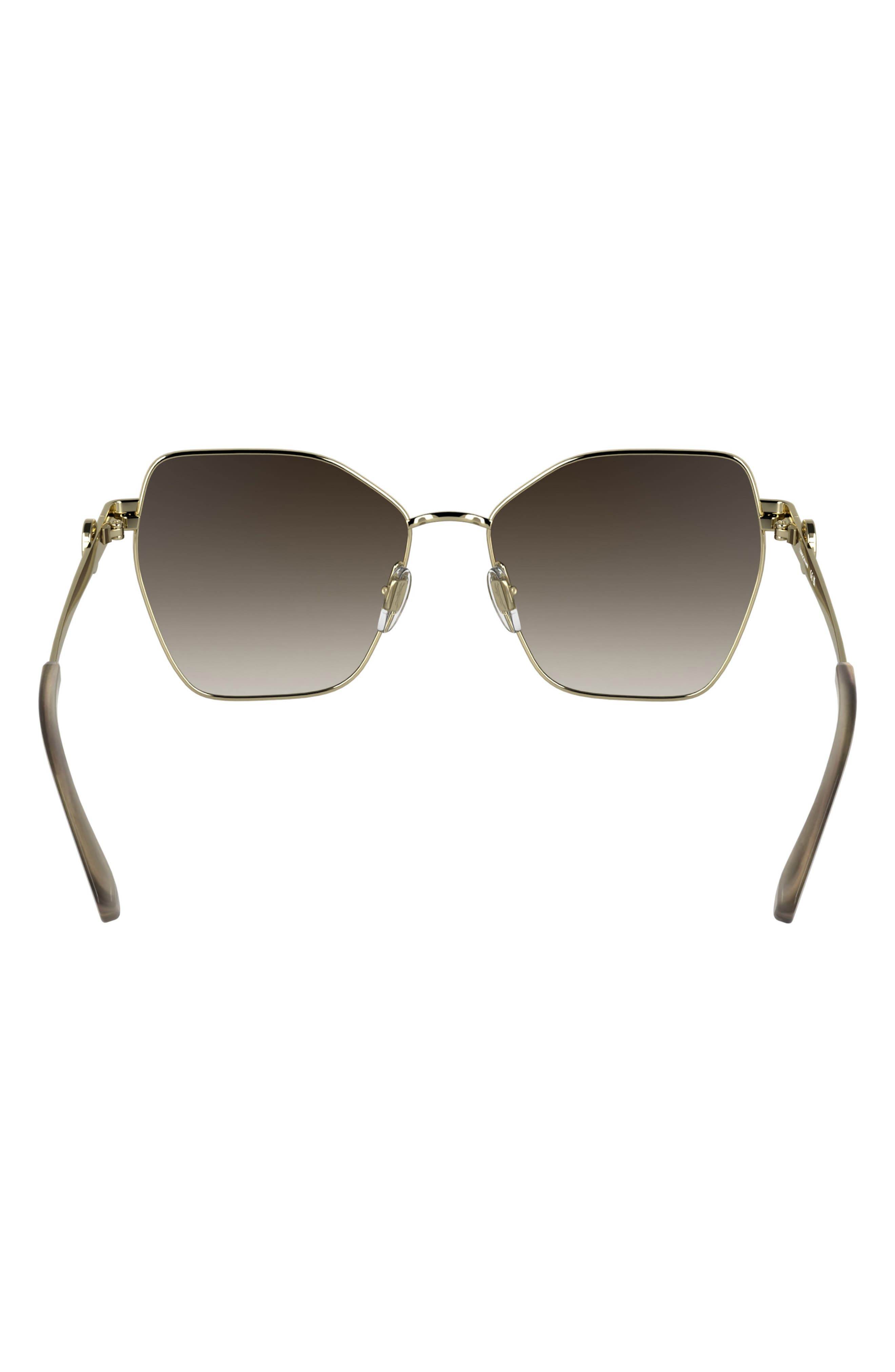 Longchamp 58mm Gradient Square Sunglasses in Gold/Gradient Brown at Nordstrom - 4