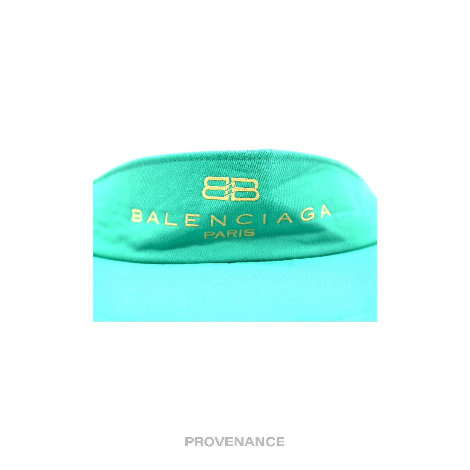 Balenciaga BB Logo Embroidered Visor - Green Vintage NOS - 6