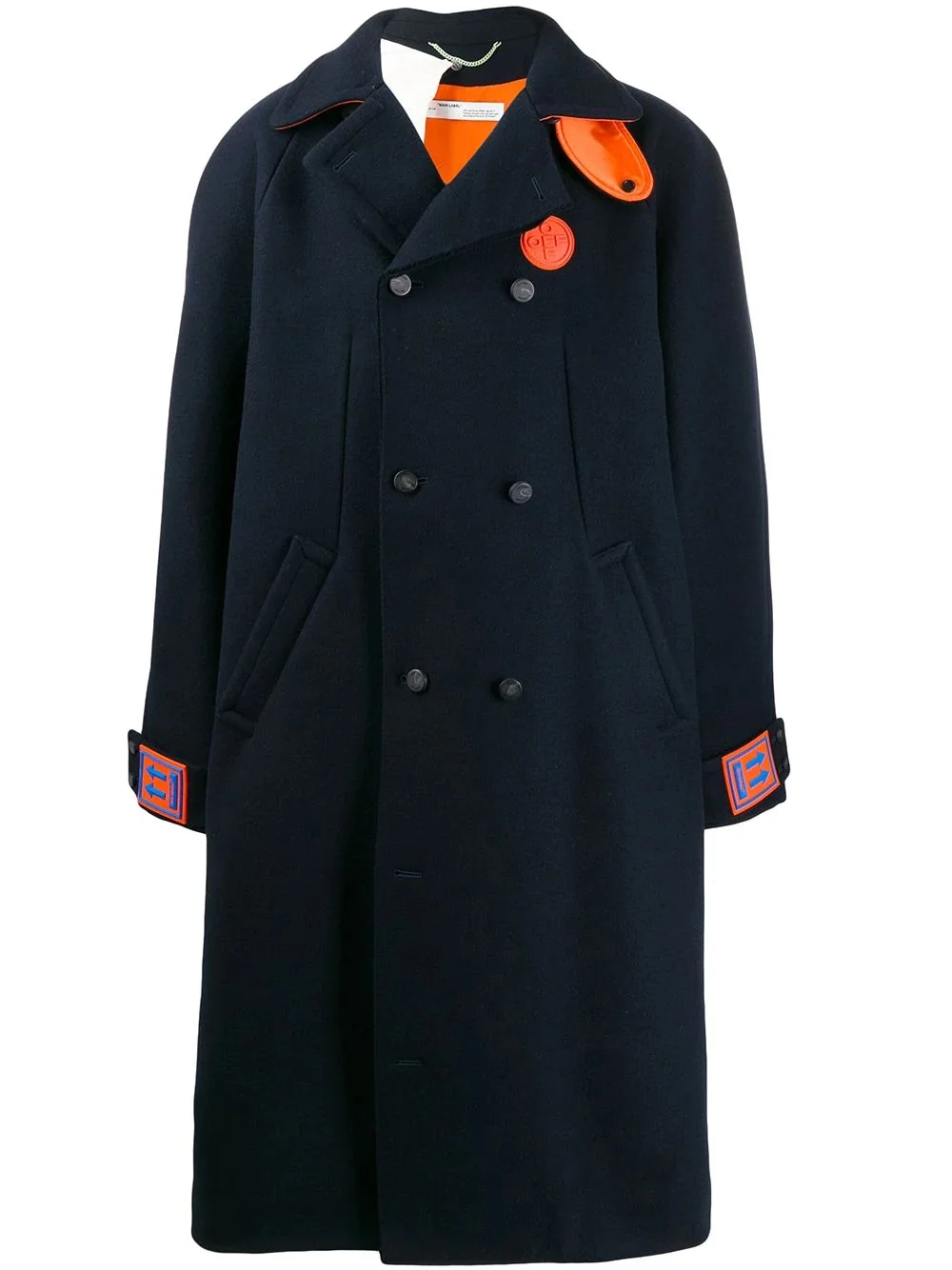 double breasted midi coat - 1