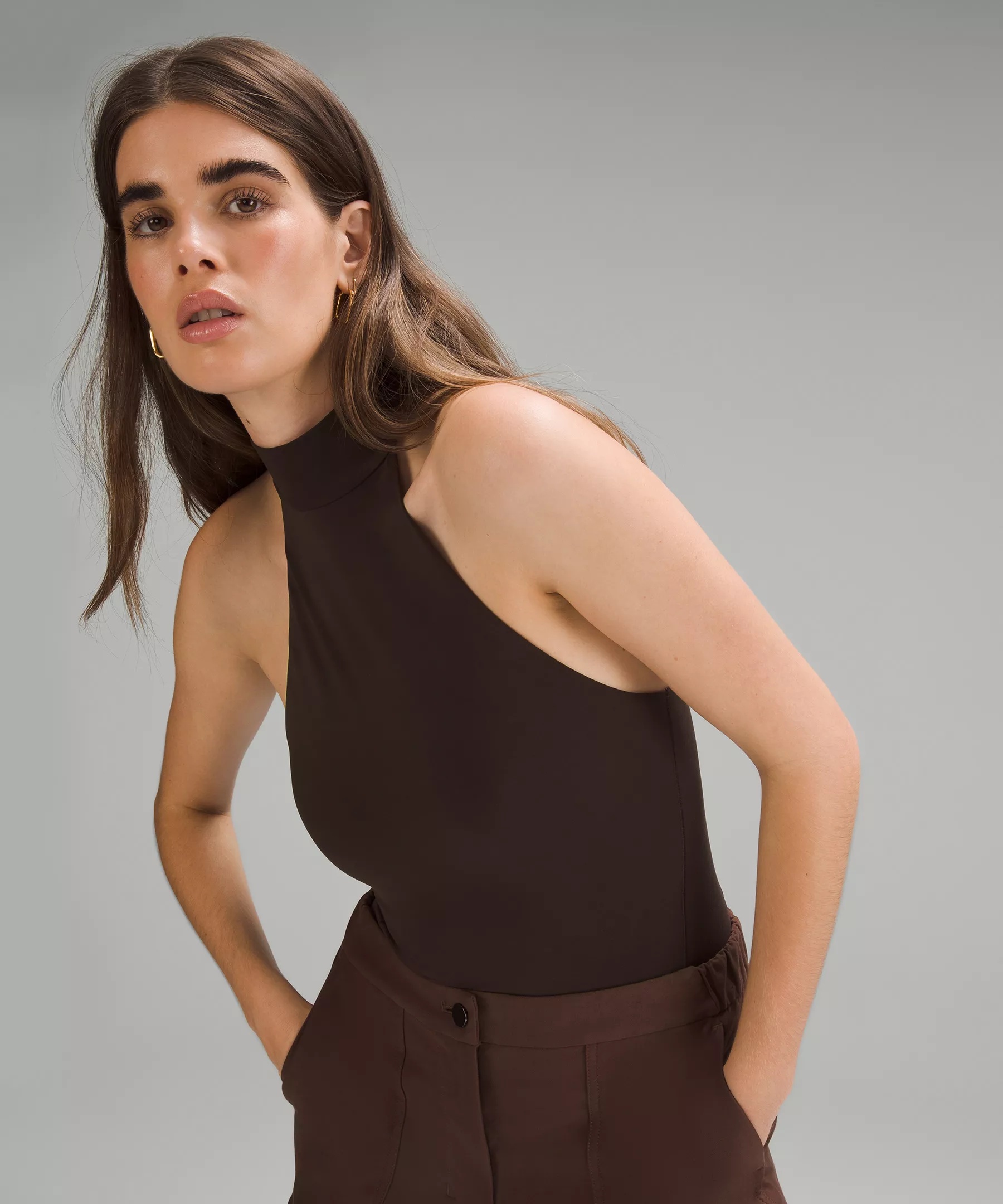 Wundermost Ultra-Soft Nulu Mockneck Sleeveless Bodysuit - 6
