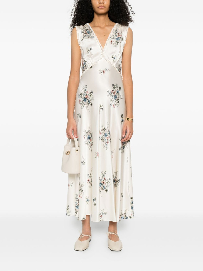 DÔEN V-neck floral print midi dress outlook