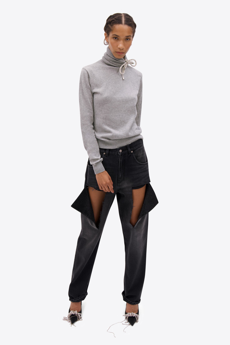 AREA CRYSTAL KNOT TURTLENECK SWEATER outlook
