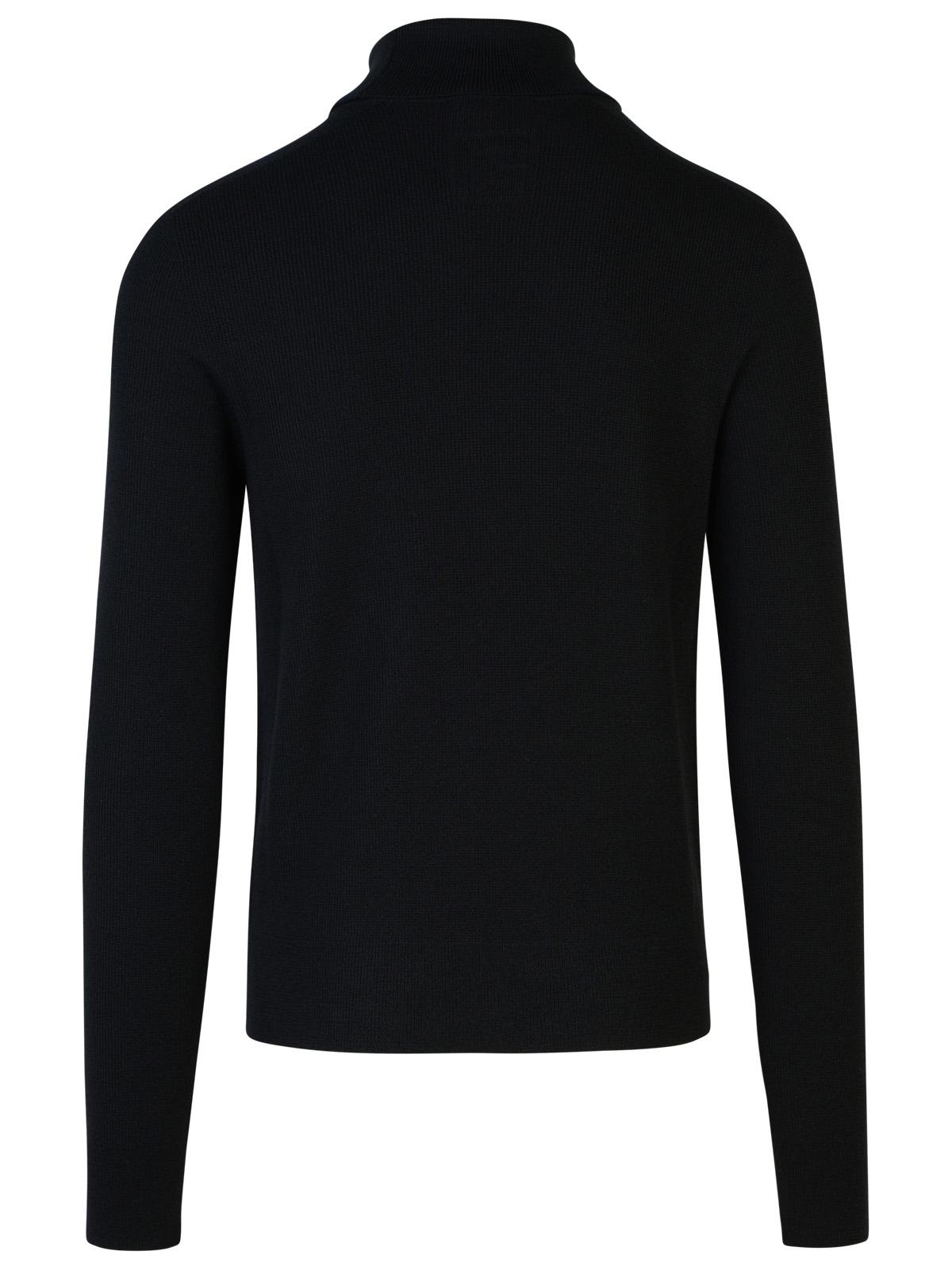 Balmain Black Wool Turtleneck Sweater - 3