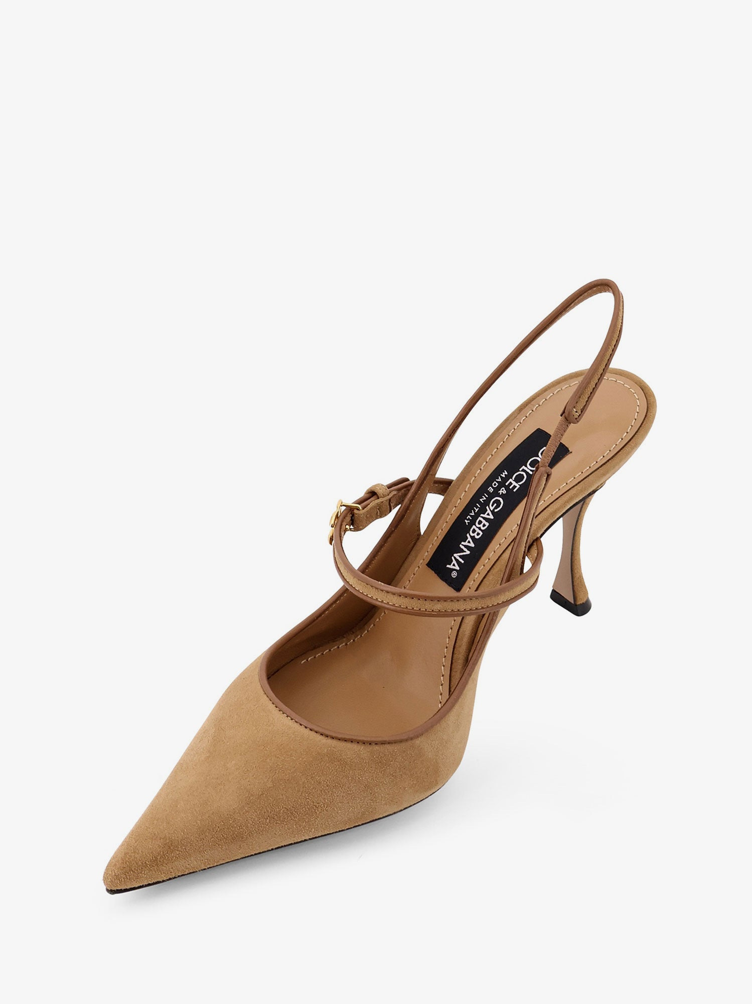 Suede Slingback Pumps - 5