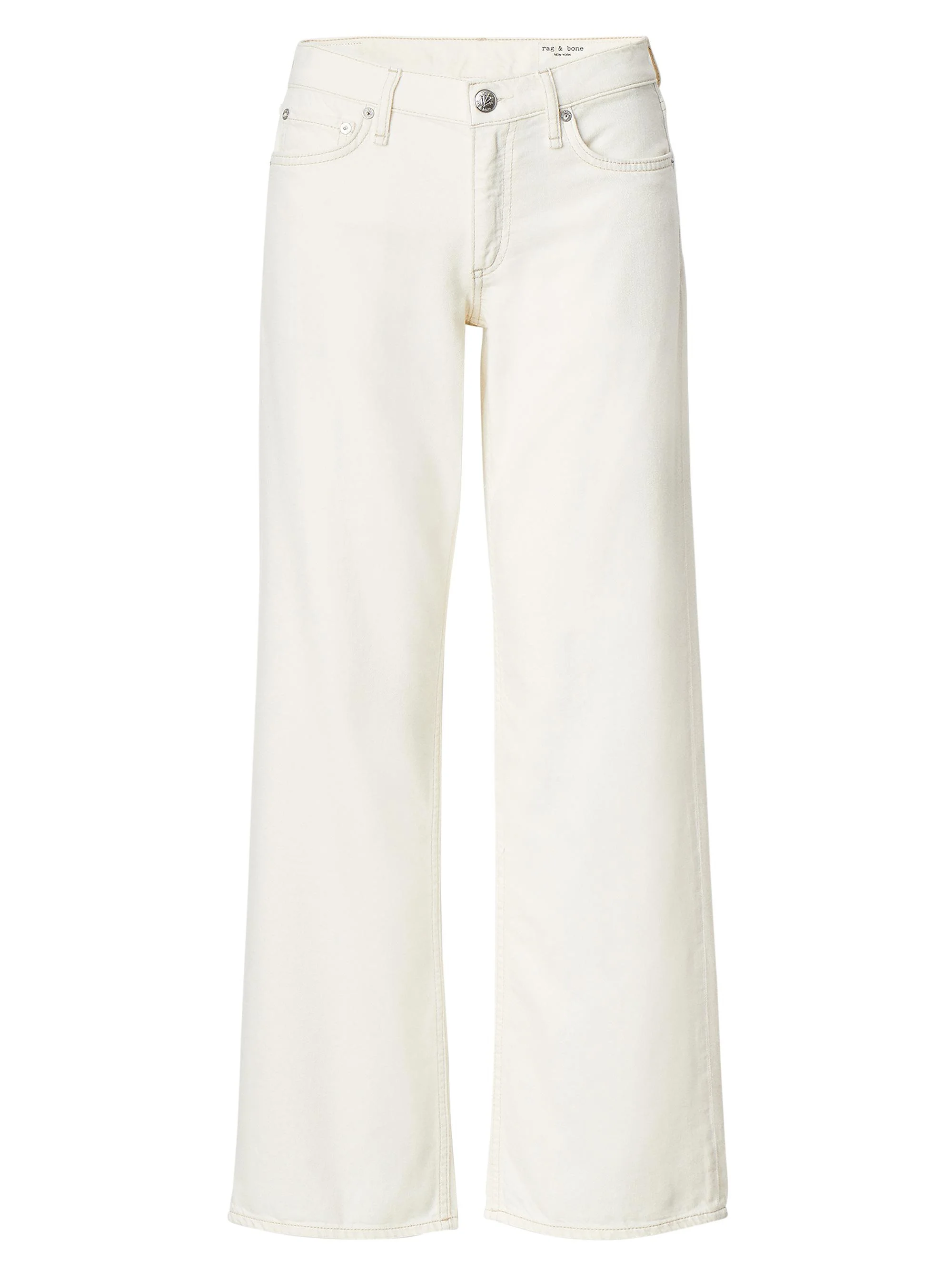 Women's Cam Low-Rise Full Straight-Leg Jeans - Ecru - 1