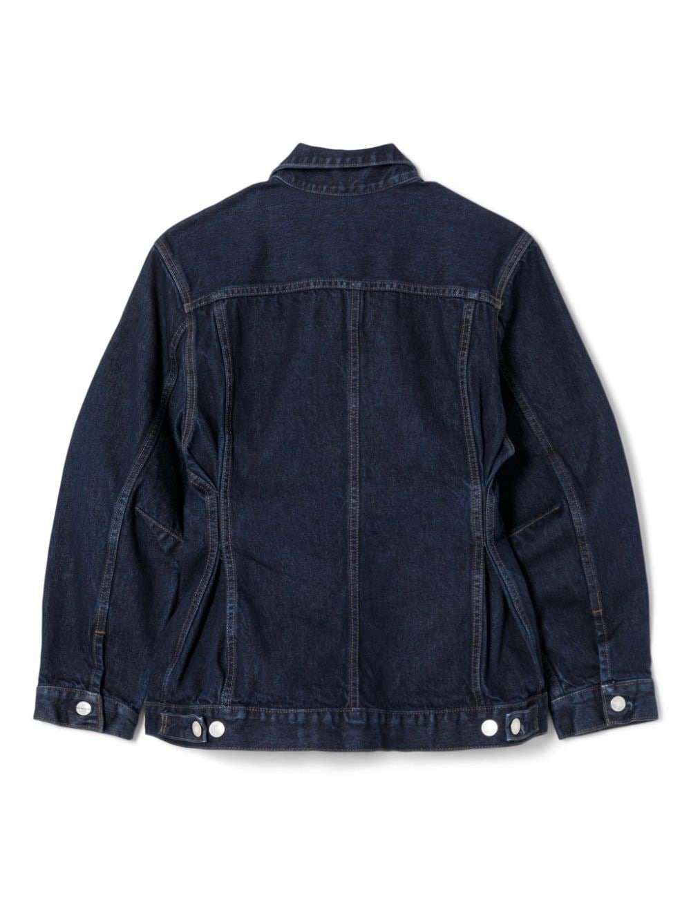 pintuck denim jacket - 2