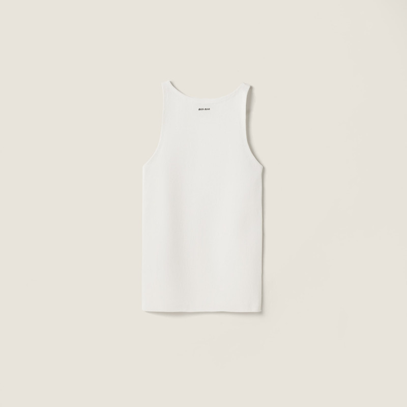 Cotton knit tank top 1