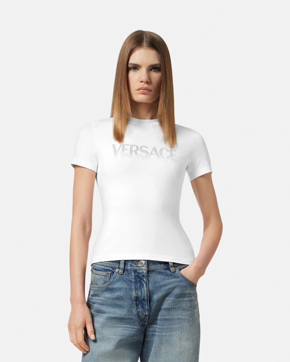 Crystal Logo Fitted T-Shirt - 4