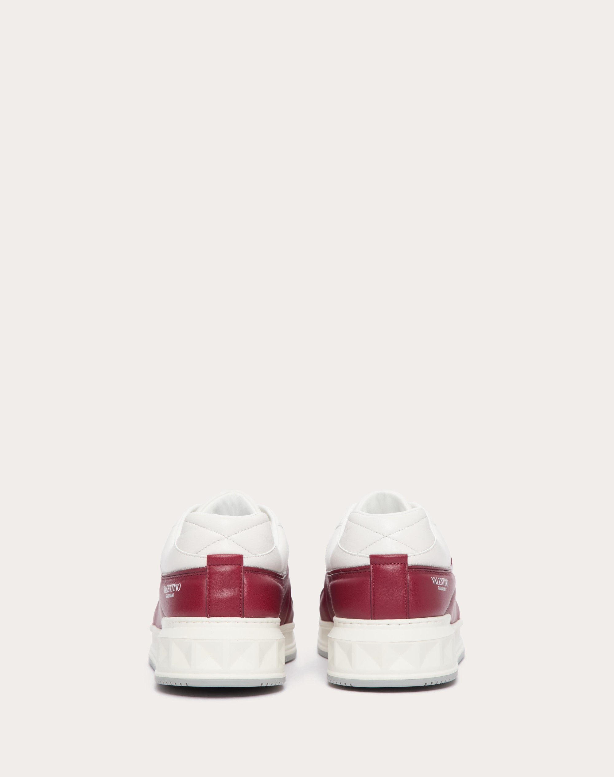 ONE STUD LOW-TOP MESH AND NAPPA LEATHER SNEAKER - 3