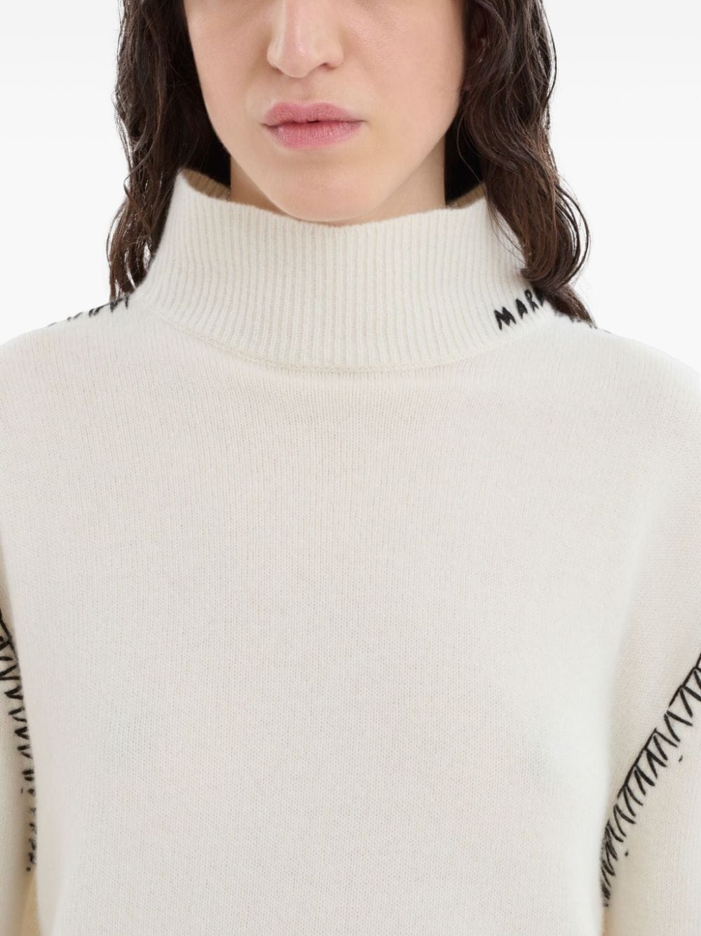 decorative-stitching jumper - 5