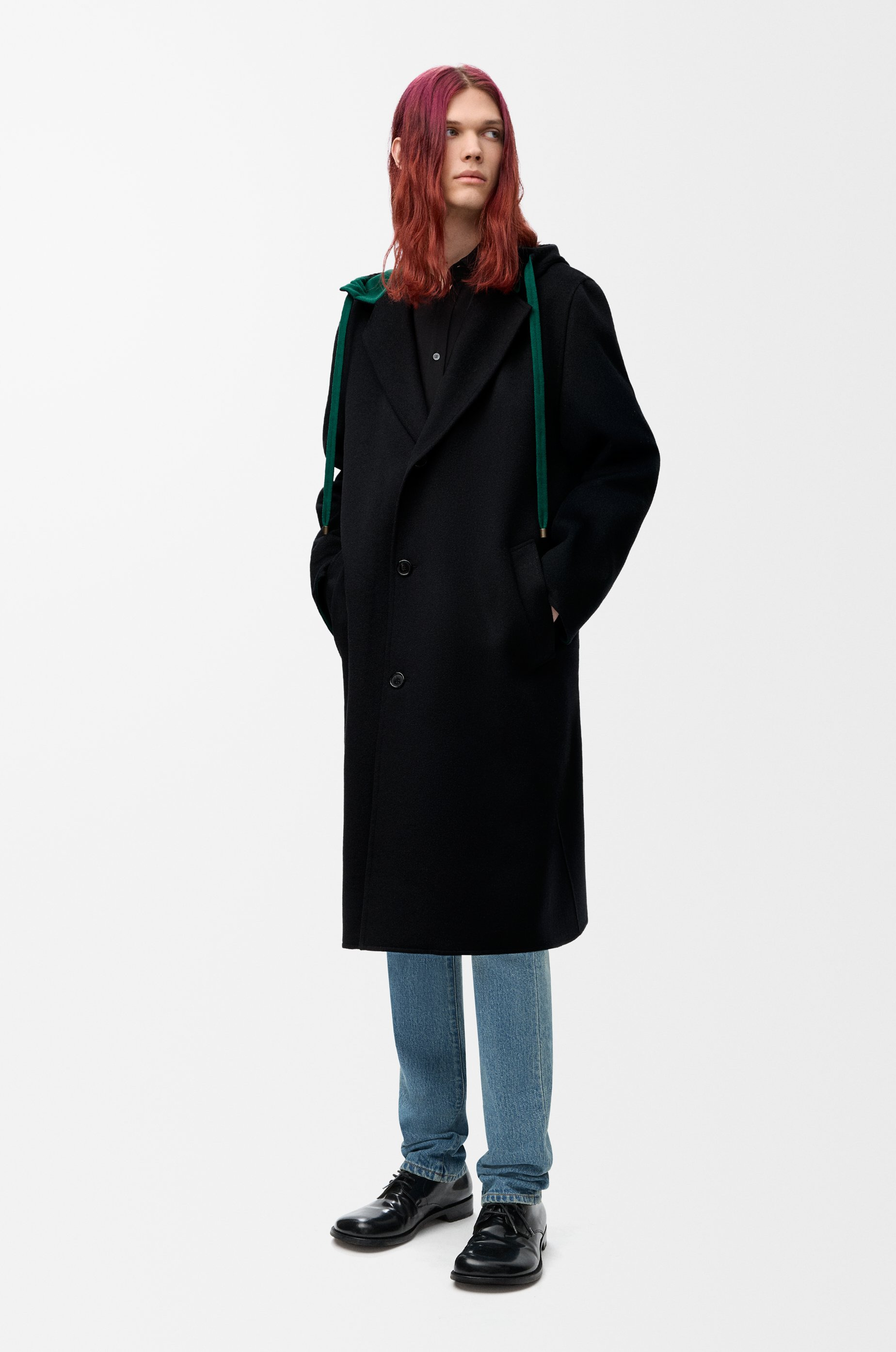 Hooded coat in wool and cashmere - 3