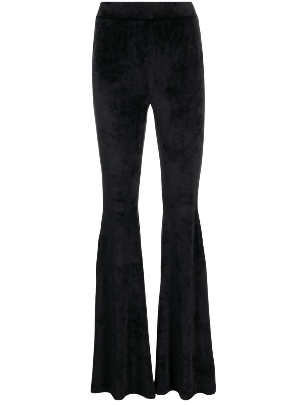 velvet flared trousers - 1