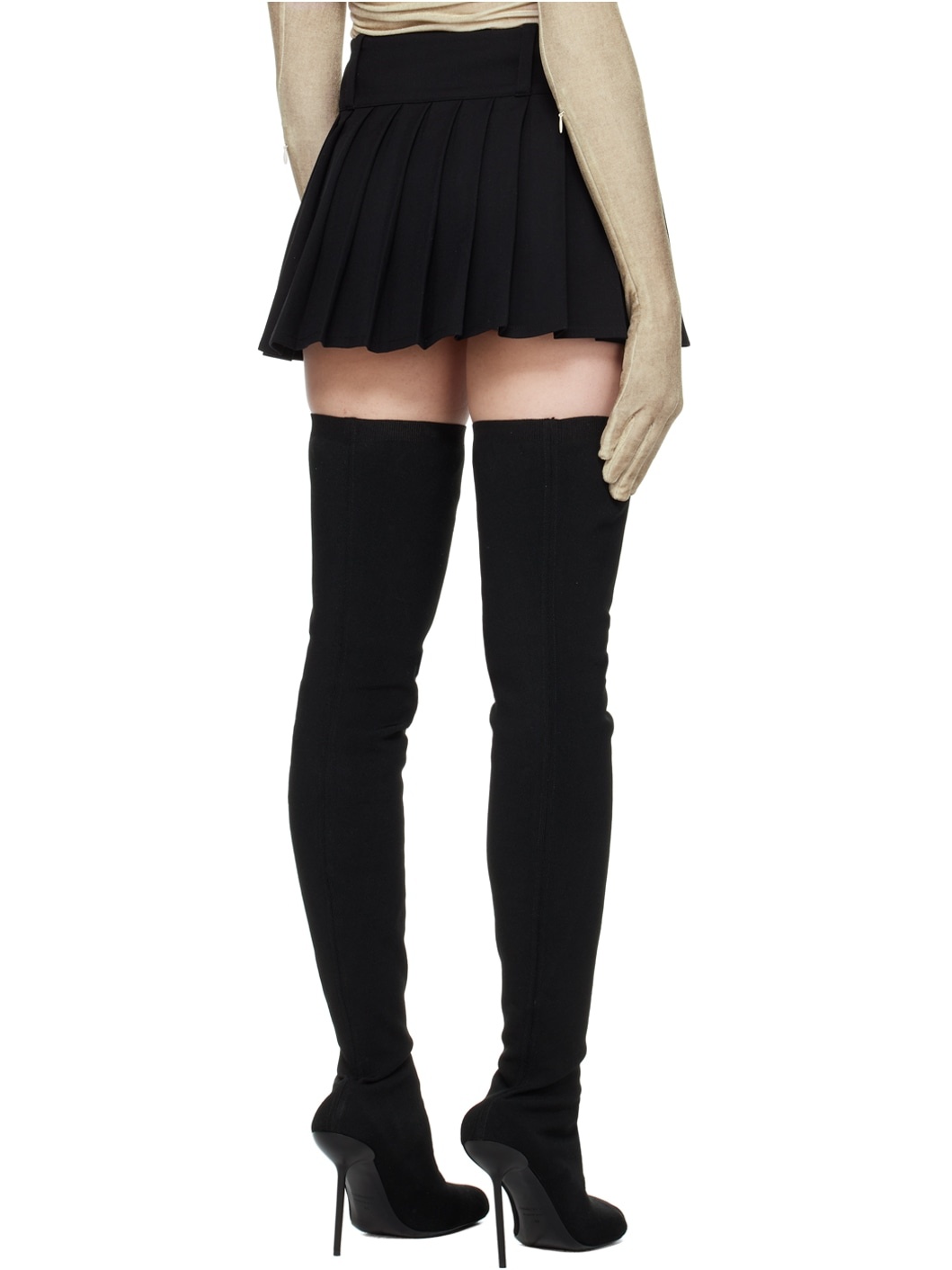 Black Pleated Miniskirt - 3