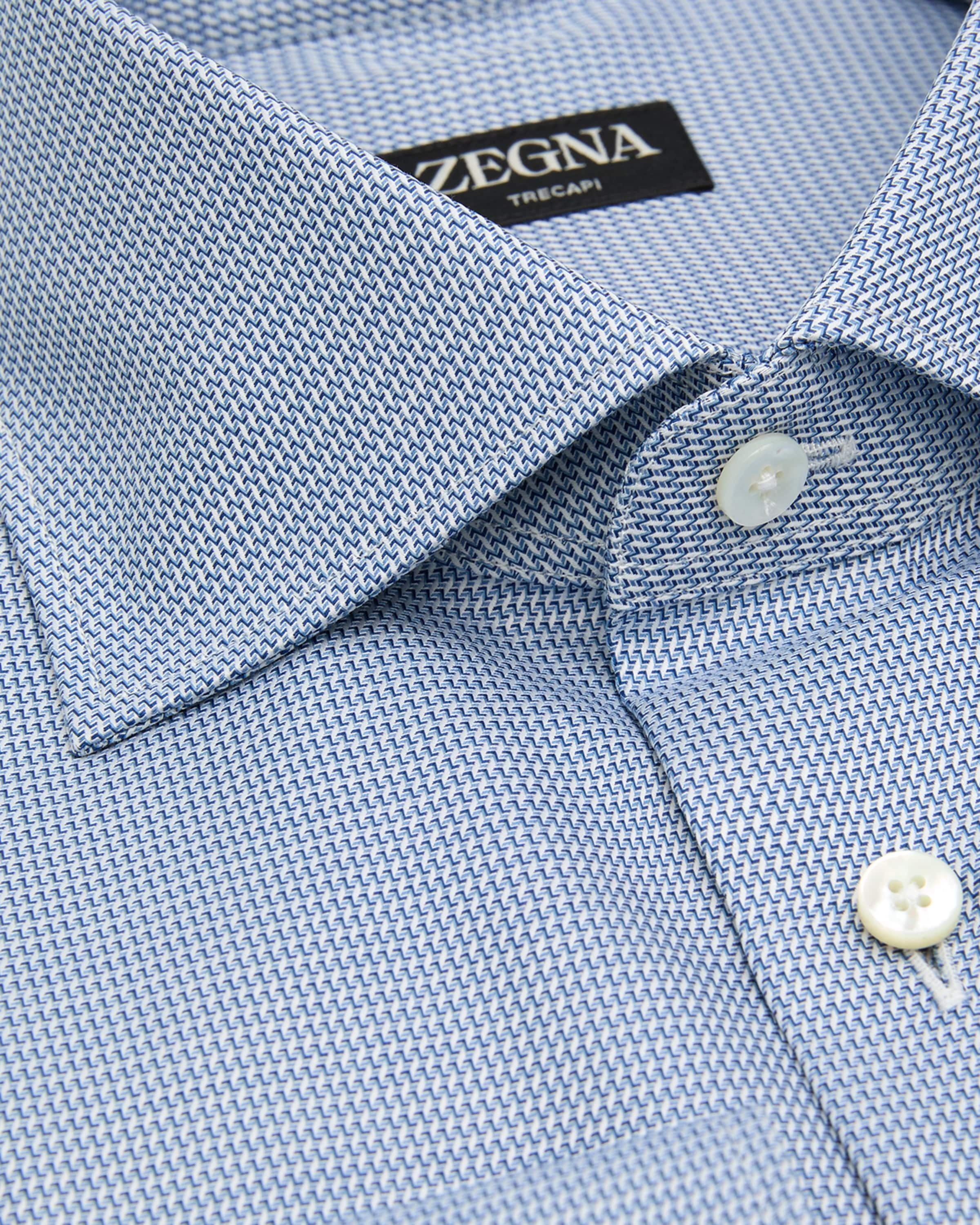 Men's Trecapi Cotton Micro-Print Dress Shirt - 2