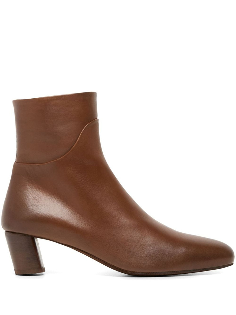 almond-toe leather ankle boots 1