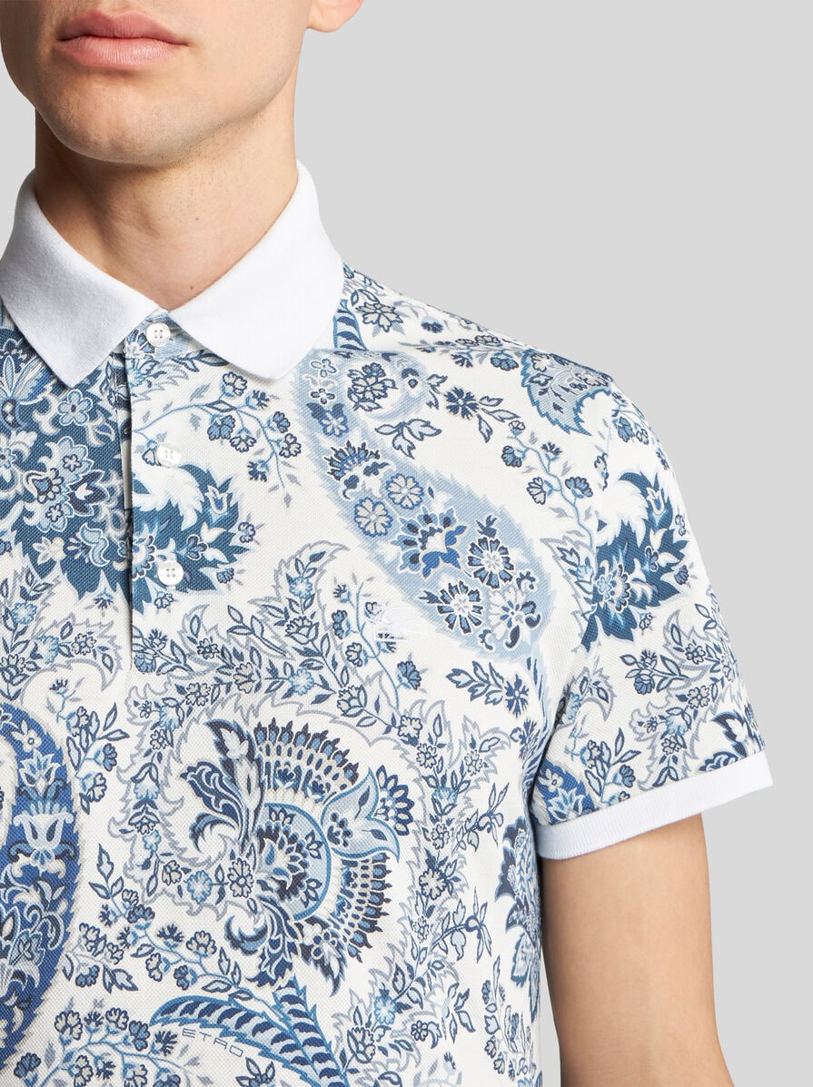 FLORAL PAISLEY POLO SHIRT - 3