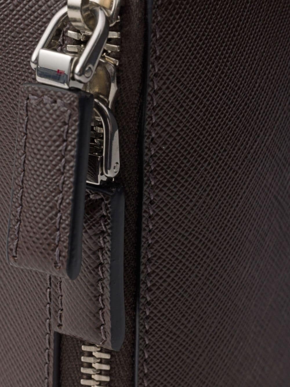 Brique saffiano-leather bag - 7