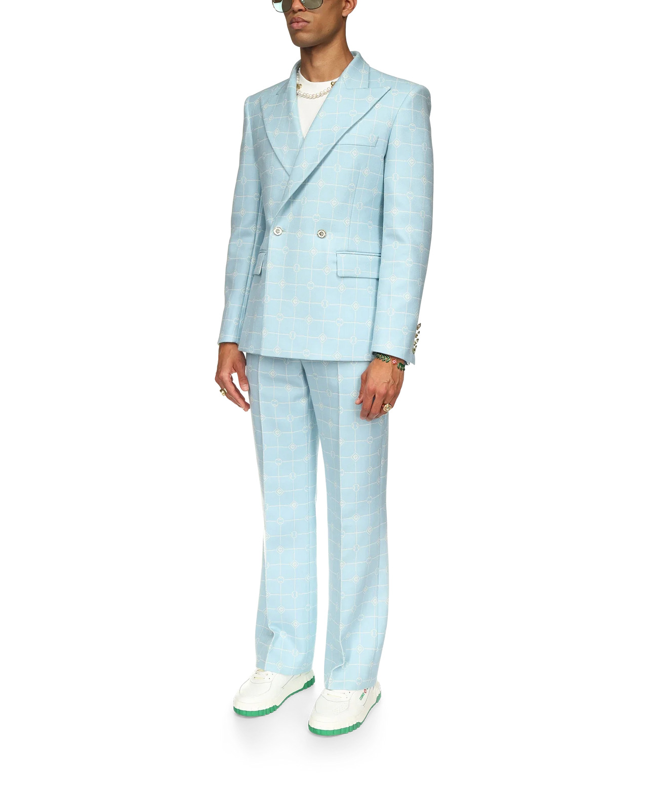 Double Breasted Jacquard Jacket | Casablanca Paris - 3