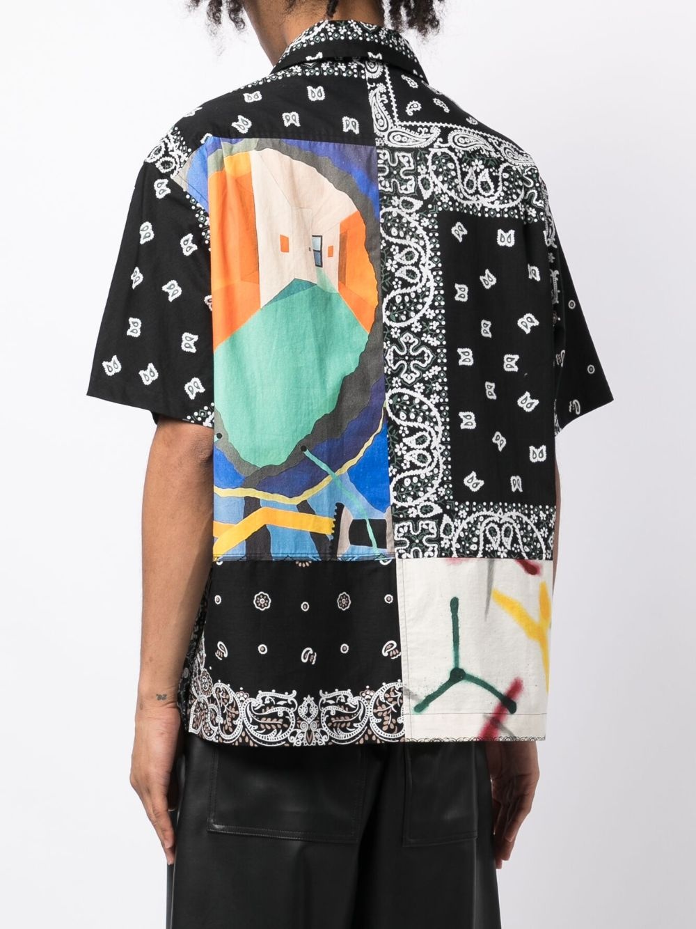 bandana-print cotton shirt - 4