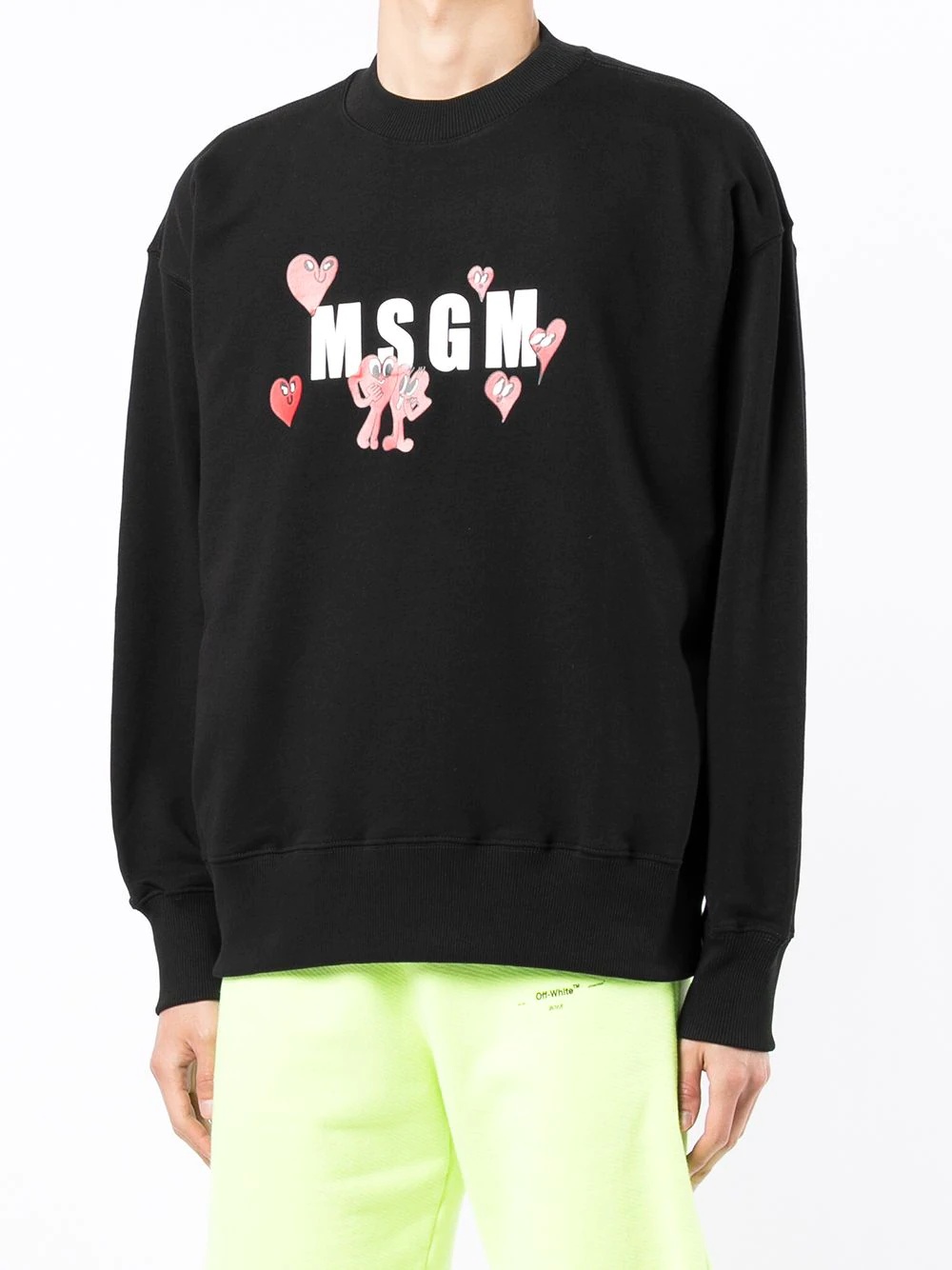 logo-print cotton sweater - 3