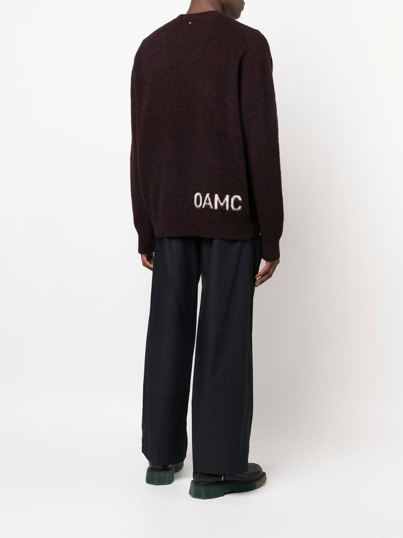 OAMC logo-patch knitted jumper outlook