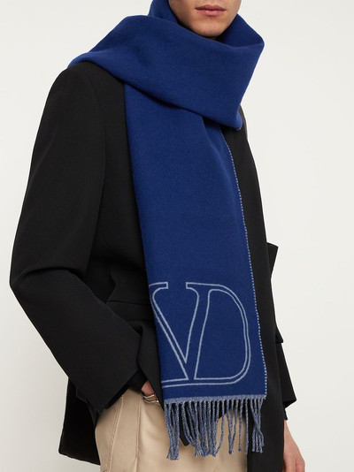 Valentino VLogo signature wool scarf outlook